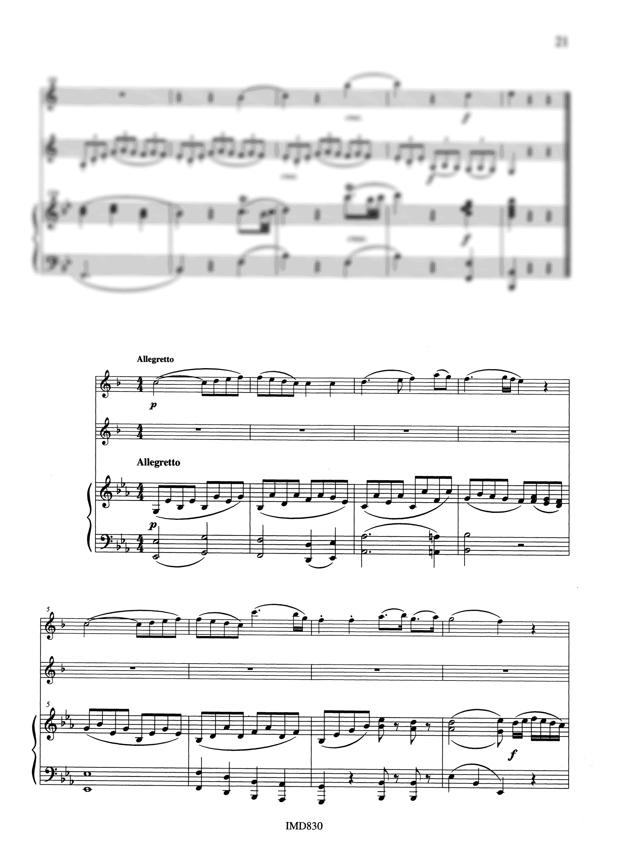 Mozart Kegelstatt Trio K. 498 arranged for 2 clarinets & piano - Movement 3