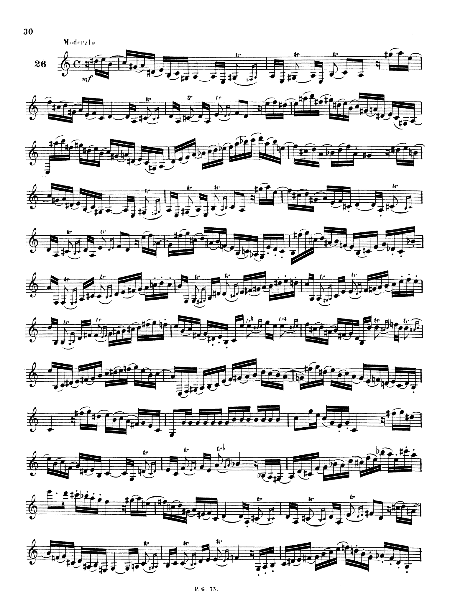 Rose 26 Clarinet Études from Kreutzer & Mazas page 30