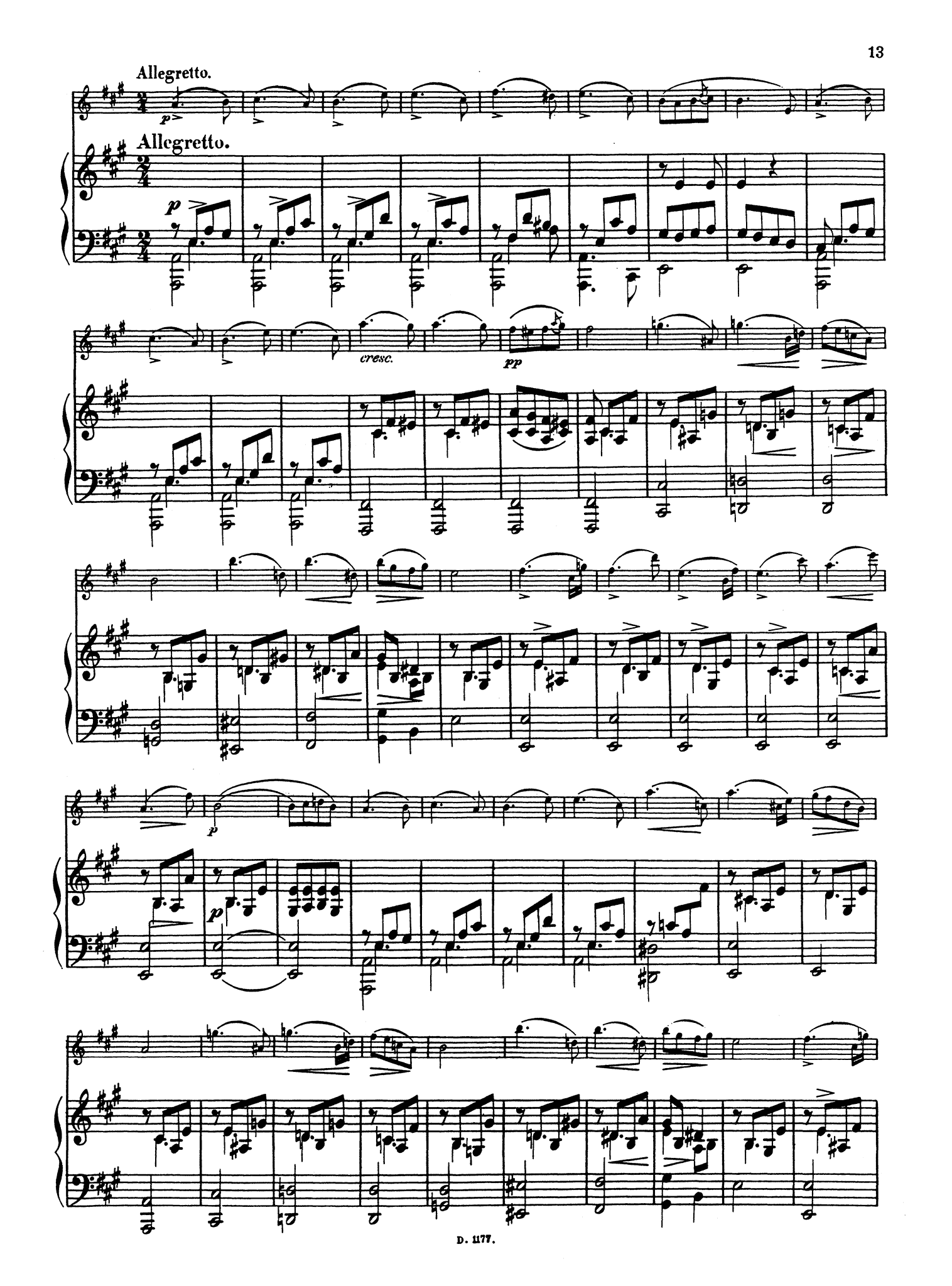 Schubert Sonata D. 821 ‘Arpeggione’ A clarinet - Movement 3