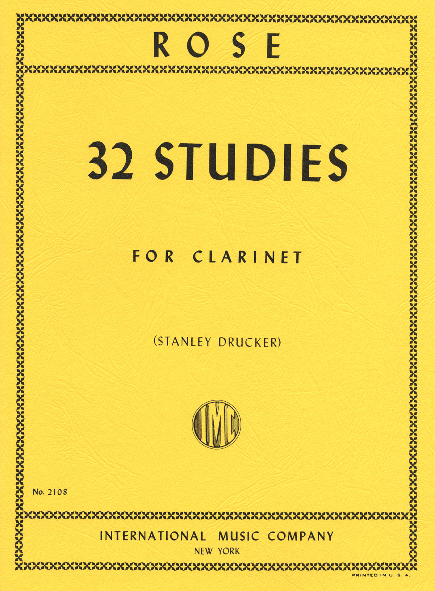 32 Études for Clarinet Cover