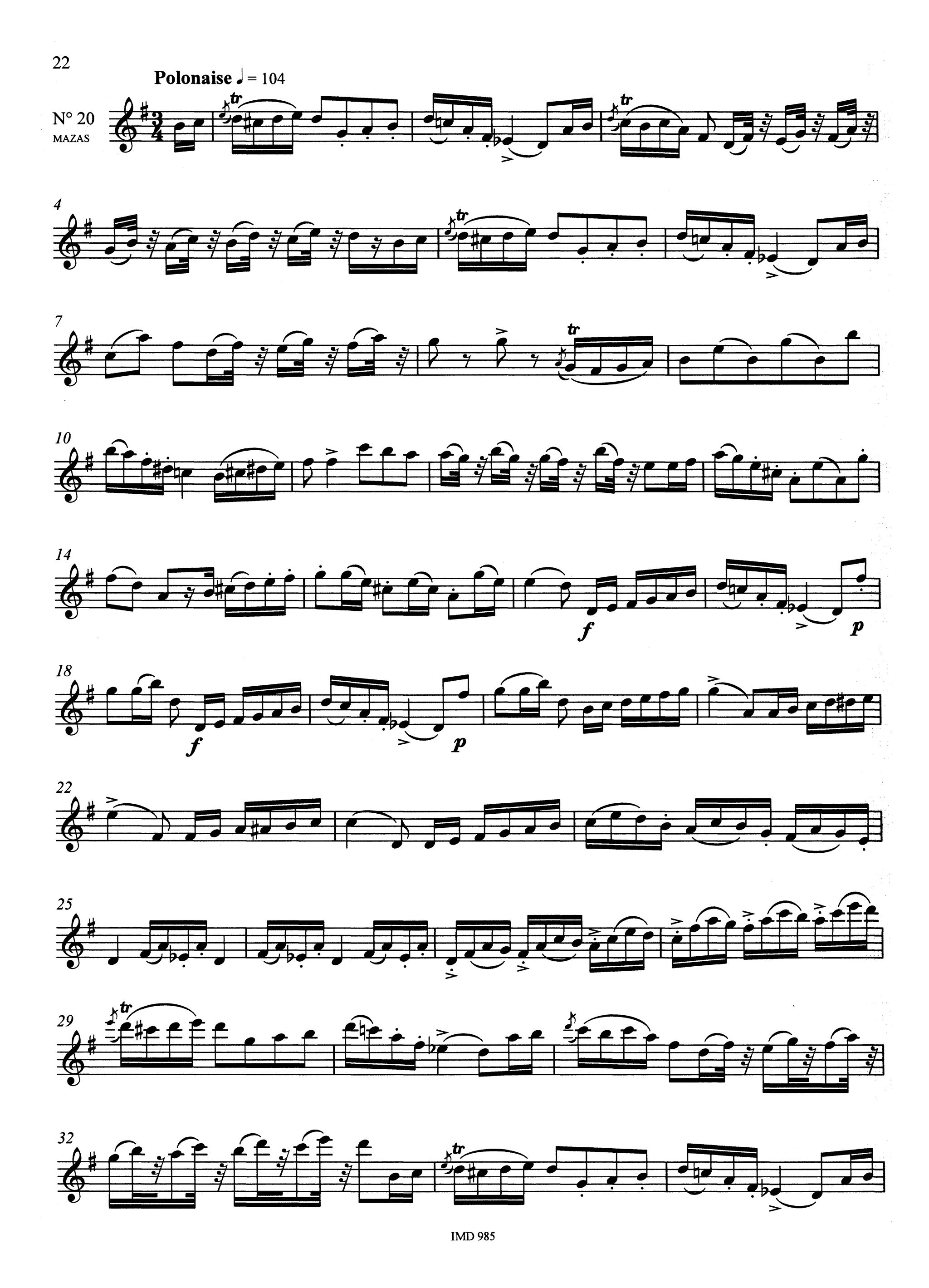 40 Études for Clarinet Page 22