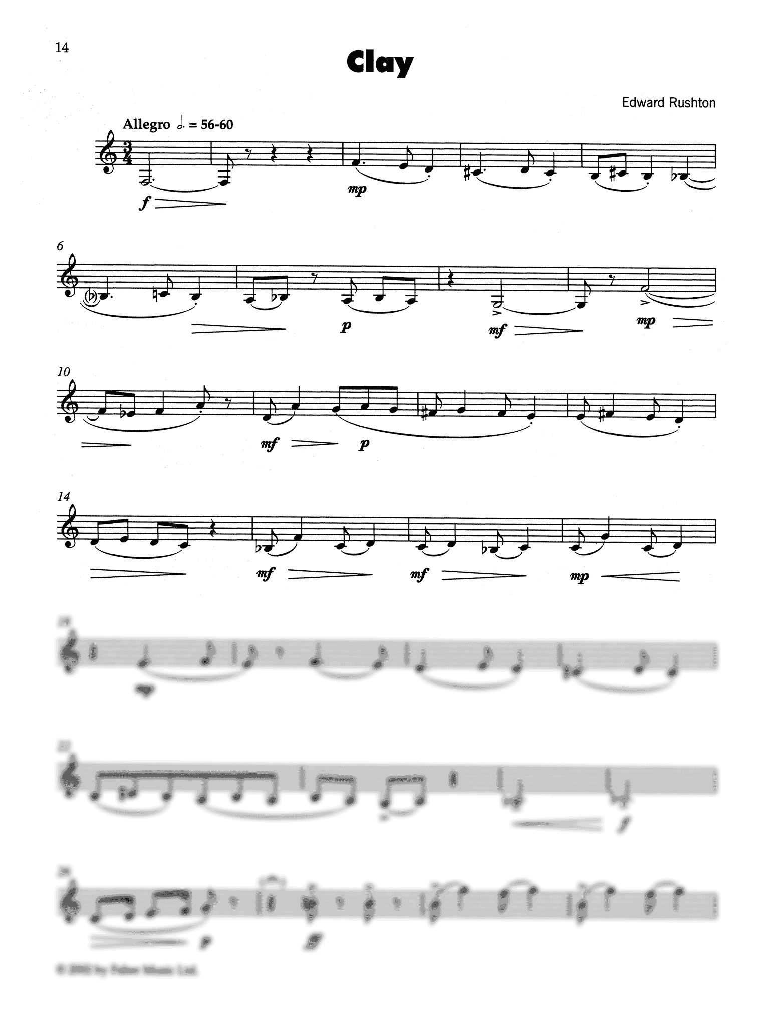 Rushton Clay Clarinet part