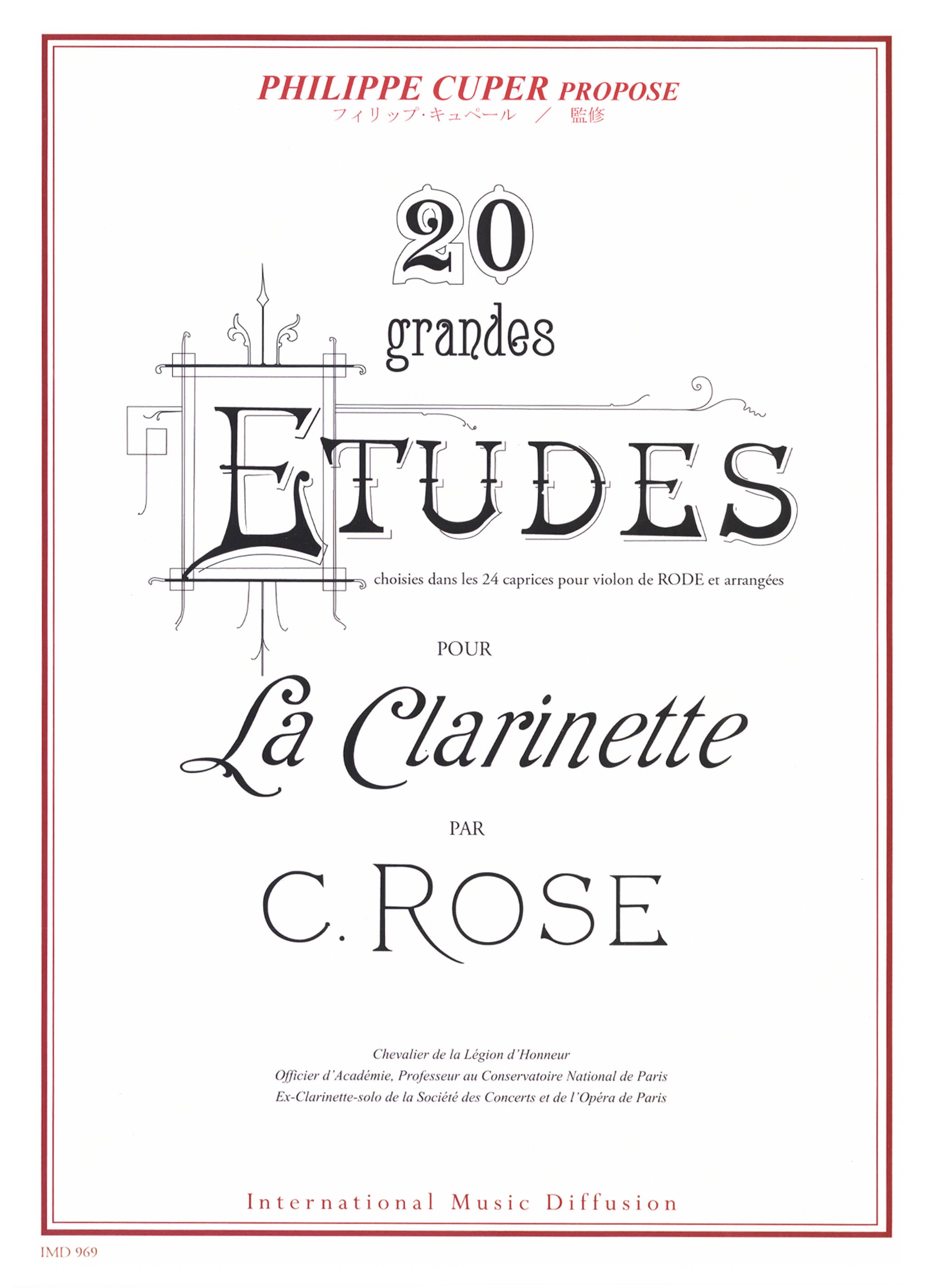 Rose 20 Great Études from Rode Cover