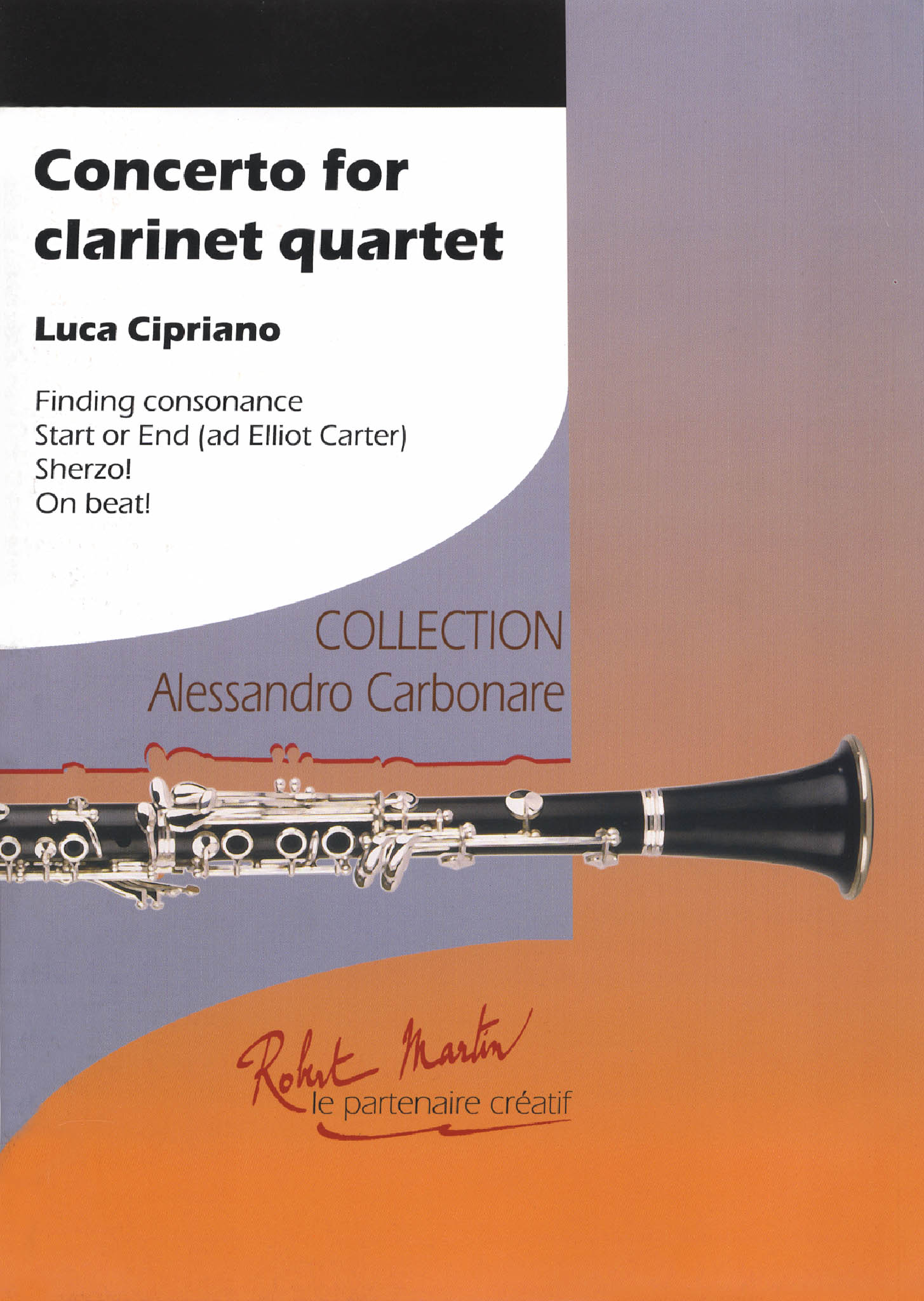 Cipriano Concerto for Clarinet Quartet cover