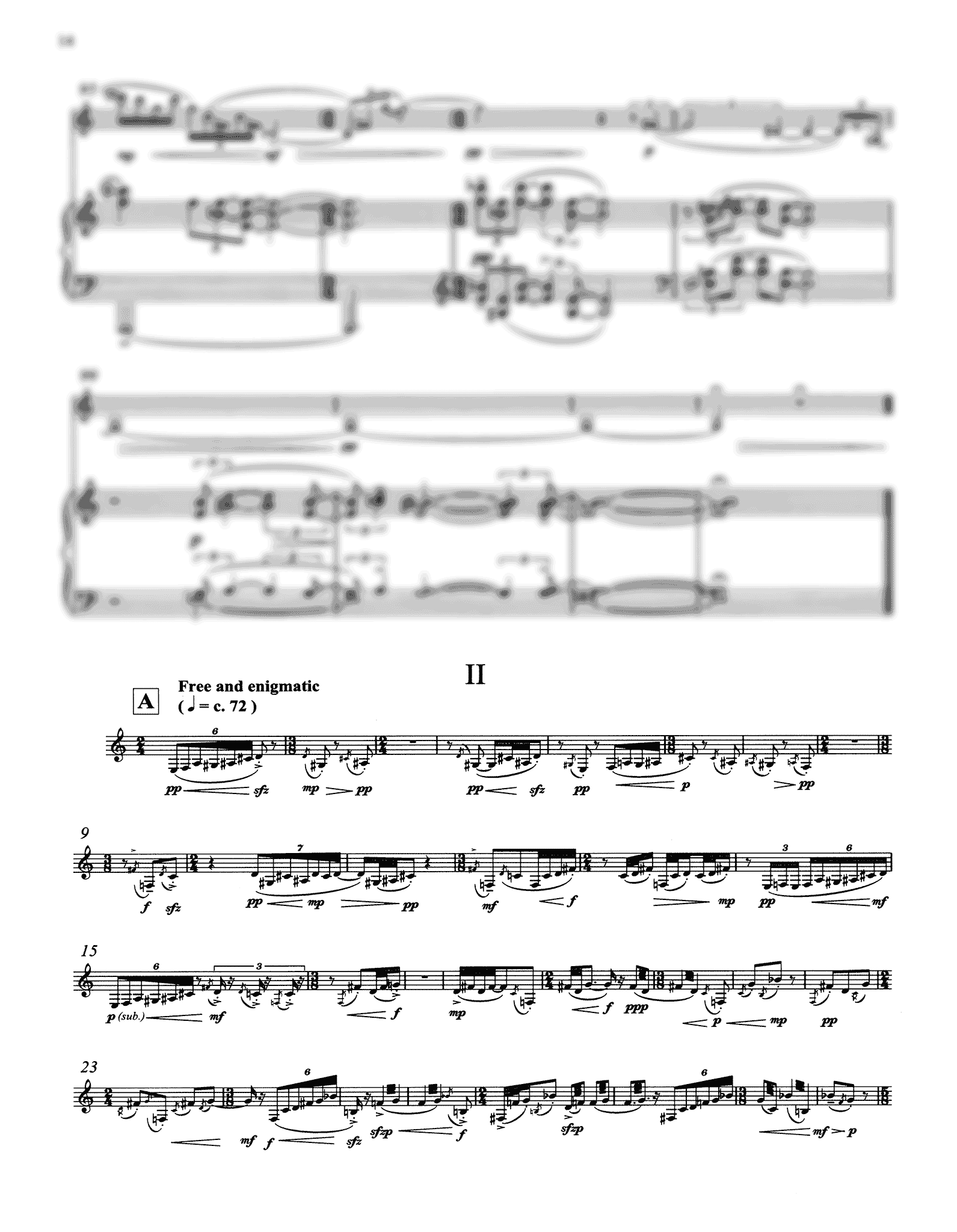 Helen Grime Clarinet Concerto piano reduction - Movement 2