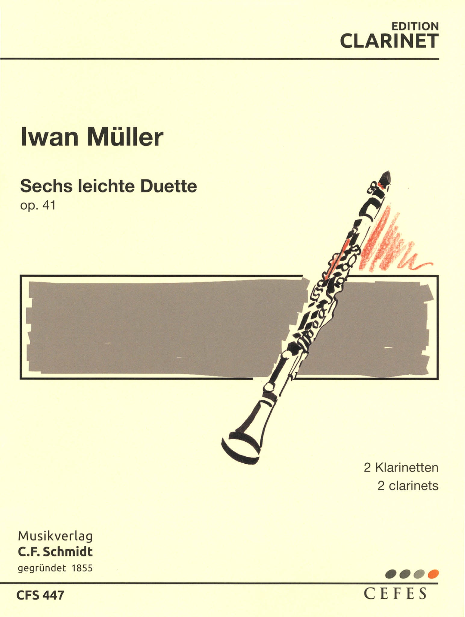 Ivan Mueller 6 Easy Clarinet Duets, Op. 41 Cover
