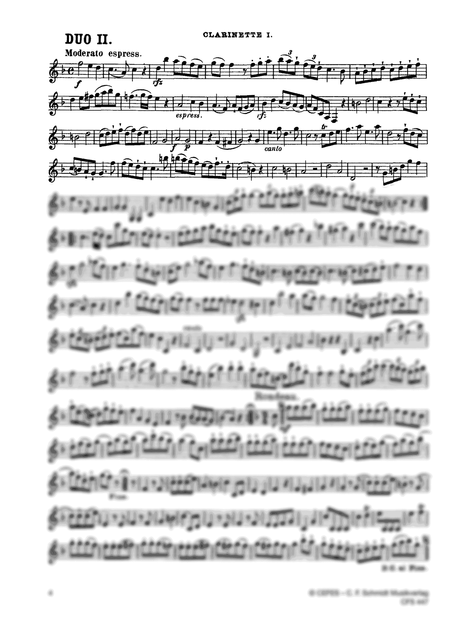 Ivan Mueller 6 Easy Duets, Op. 41 First Clarinet No. 2
