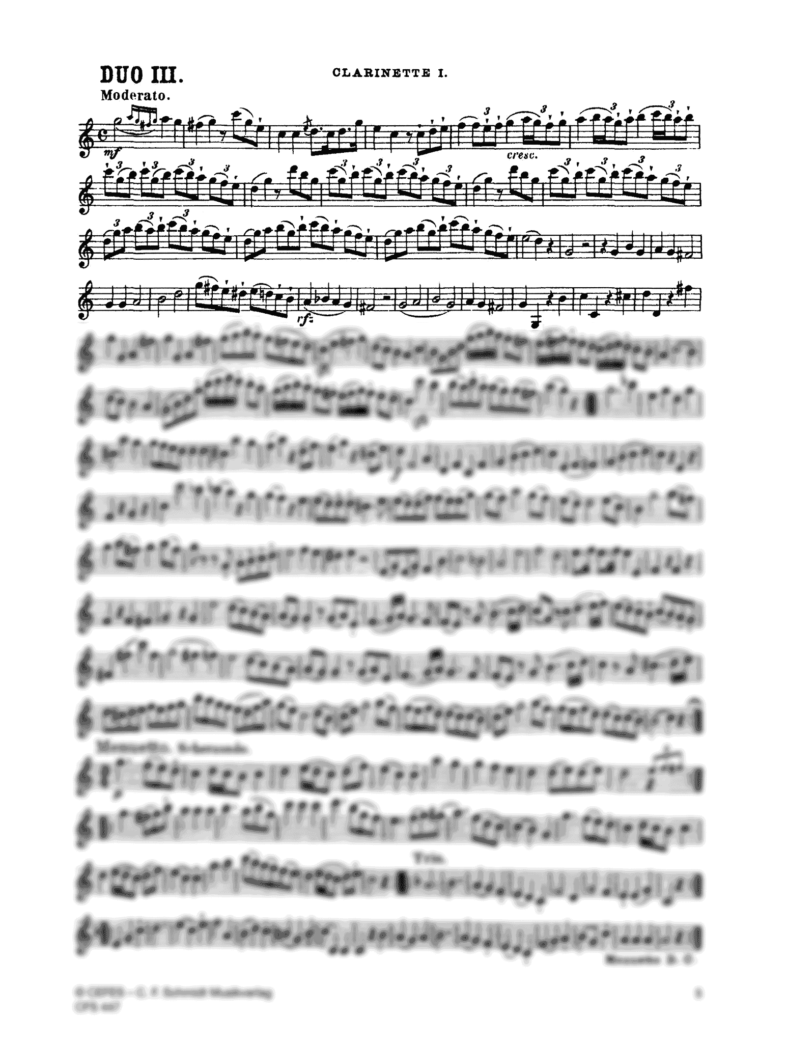 Ivan Mueller 6 Easy Duets, Op. 41 First Clarinet No. 3