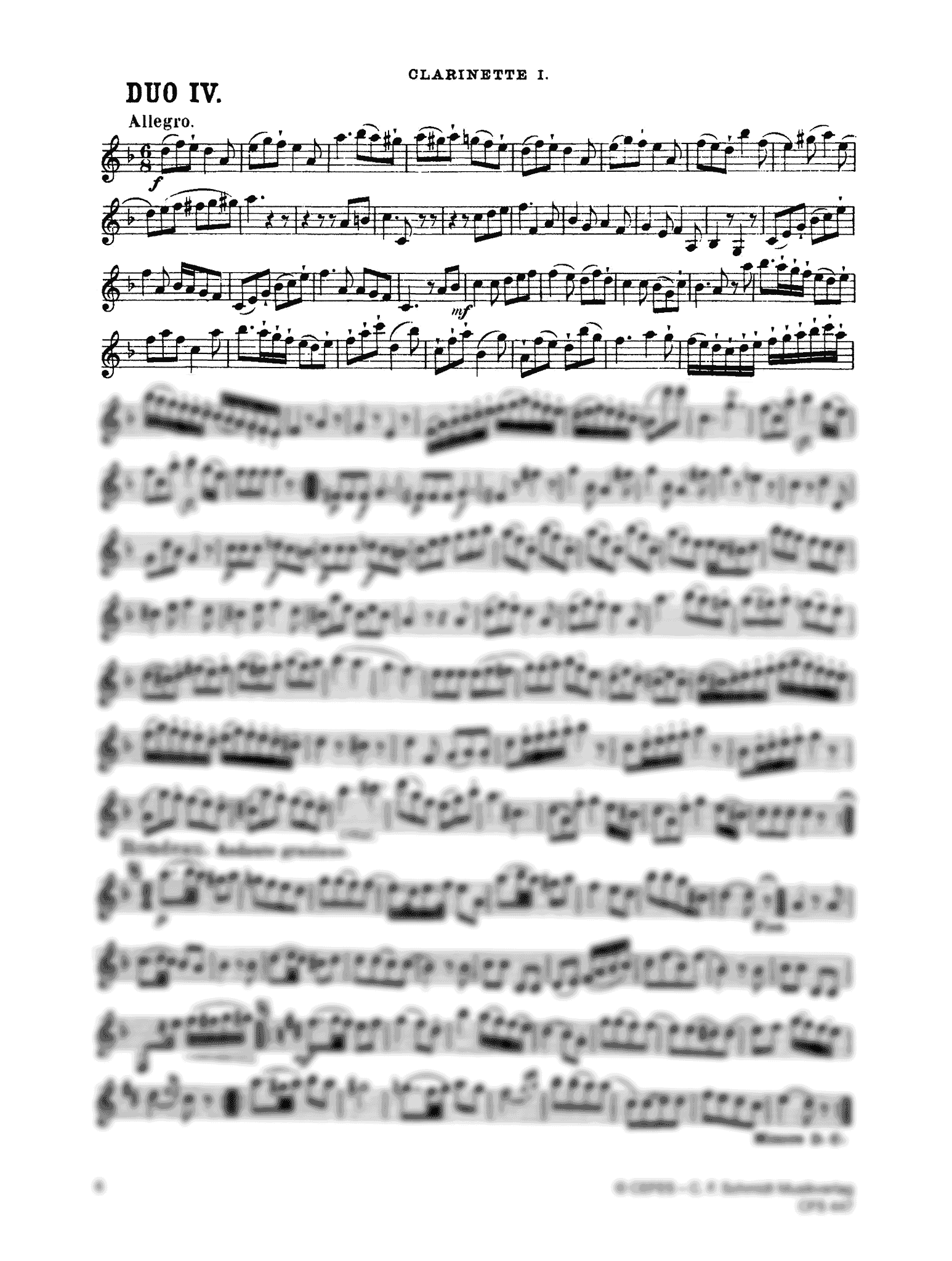 Ivan Mueller 6 Easy Duets, Op. 41 First Clarinet No. 4