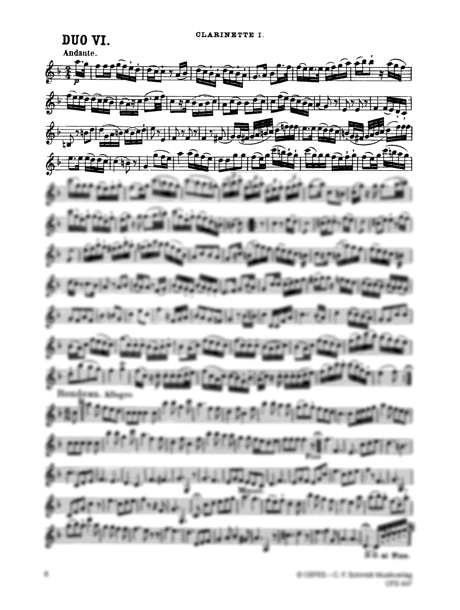 Ivan Mueller 6 Easy Duets, Op. 41 First Clarinet No. 6