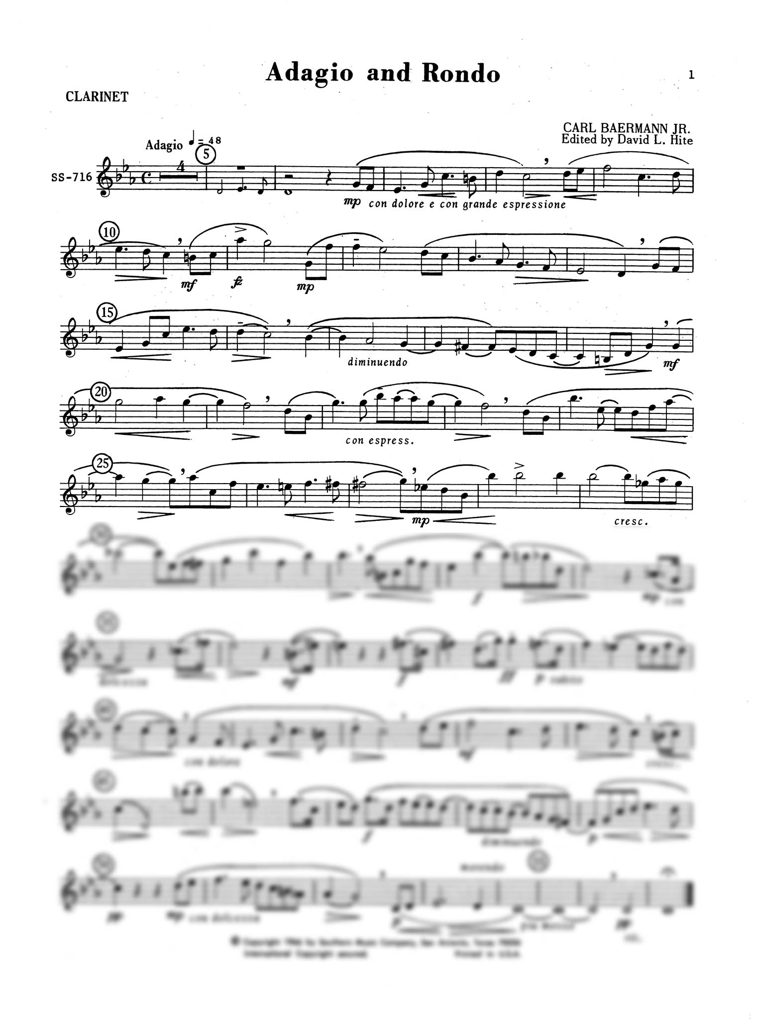 Clarinet Method, Op. 63, Div. II: Nos. 49-50 Clarinet part