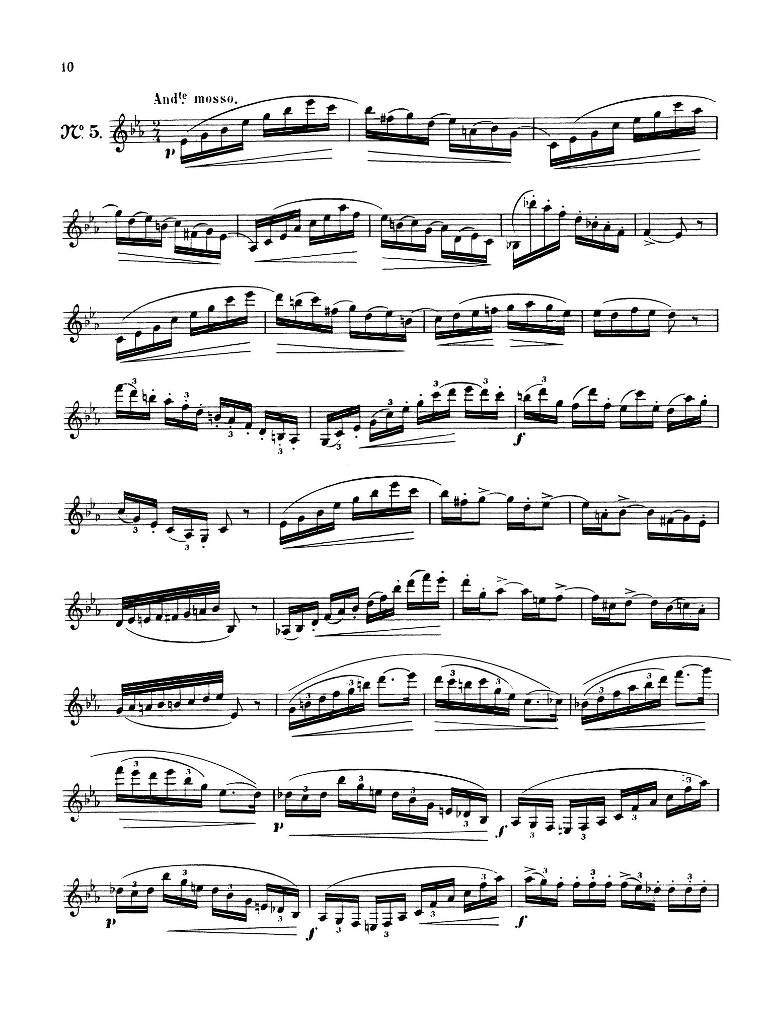 Magnani 10 Studi Capriccio of Great Difficulty for Clarinet No. 5
