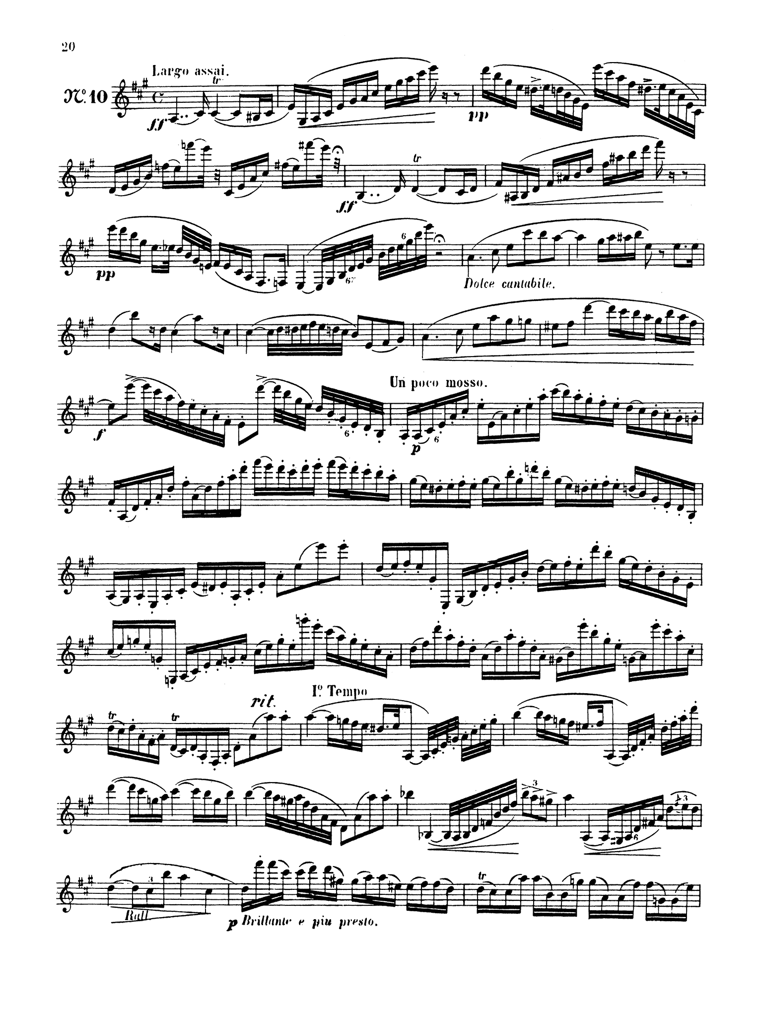 Magnani 10 Studi Capriccio of Great Difficulty for Clarinet No. 10