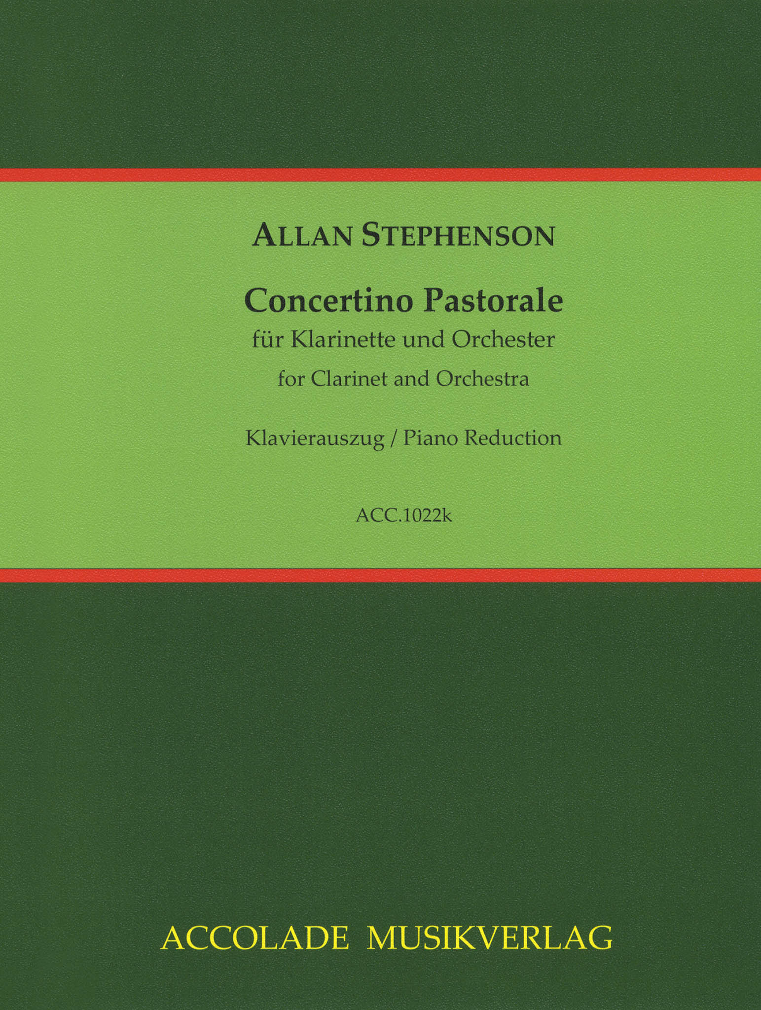 Stephenson Clarinet Concertino Pastorale cover