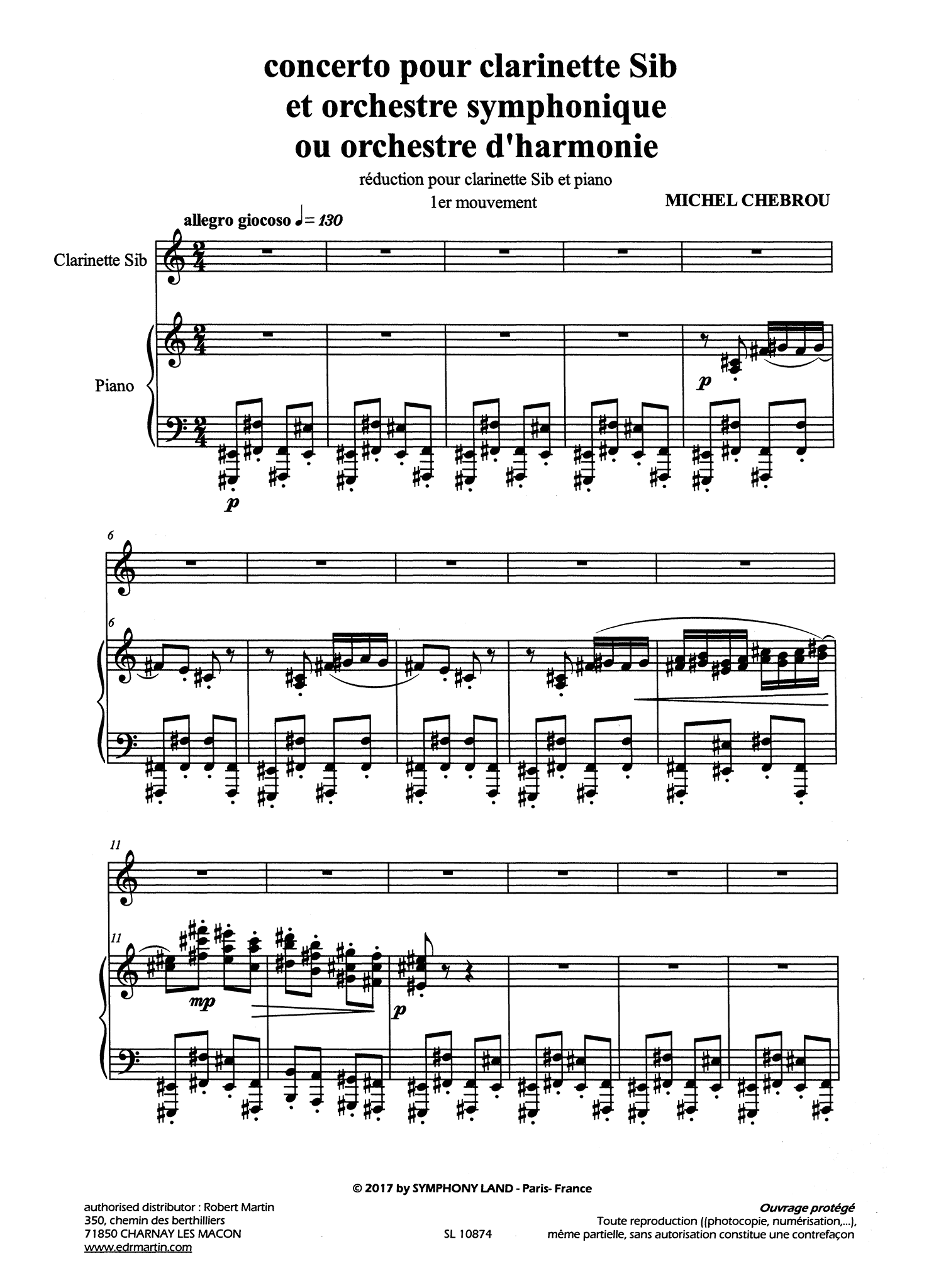 Chebrou Clarinet Concerto - Movement 1