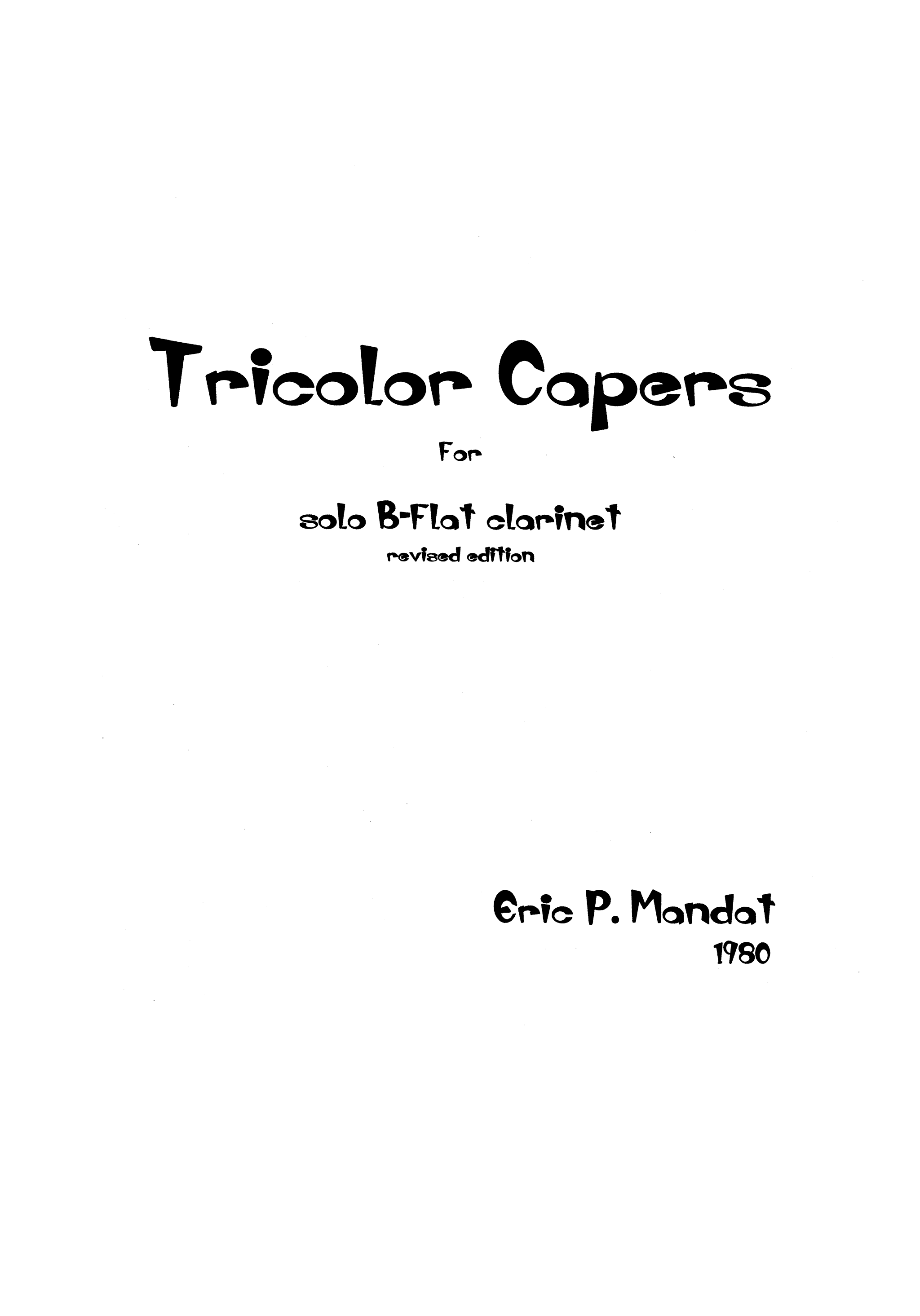 Tricolor Capers Cover