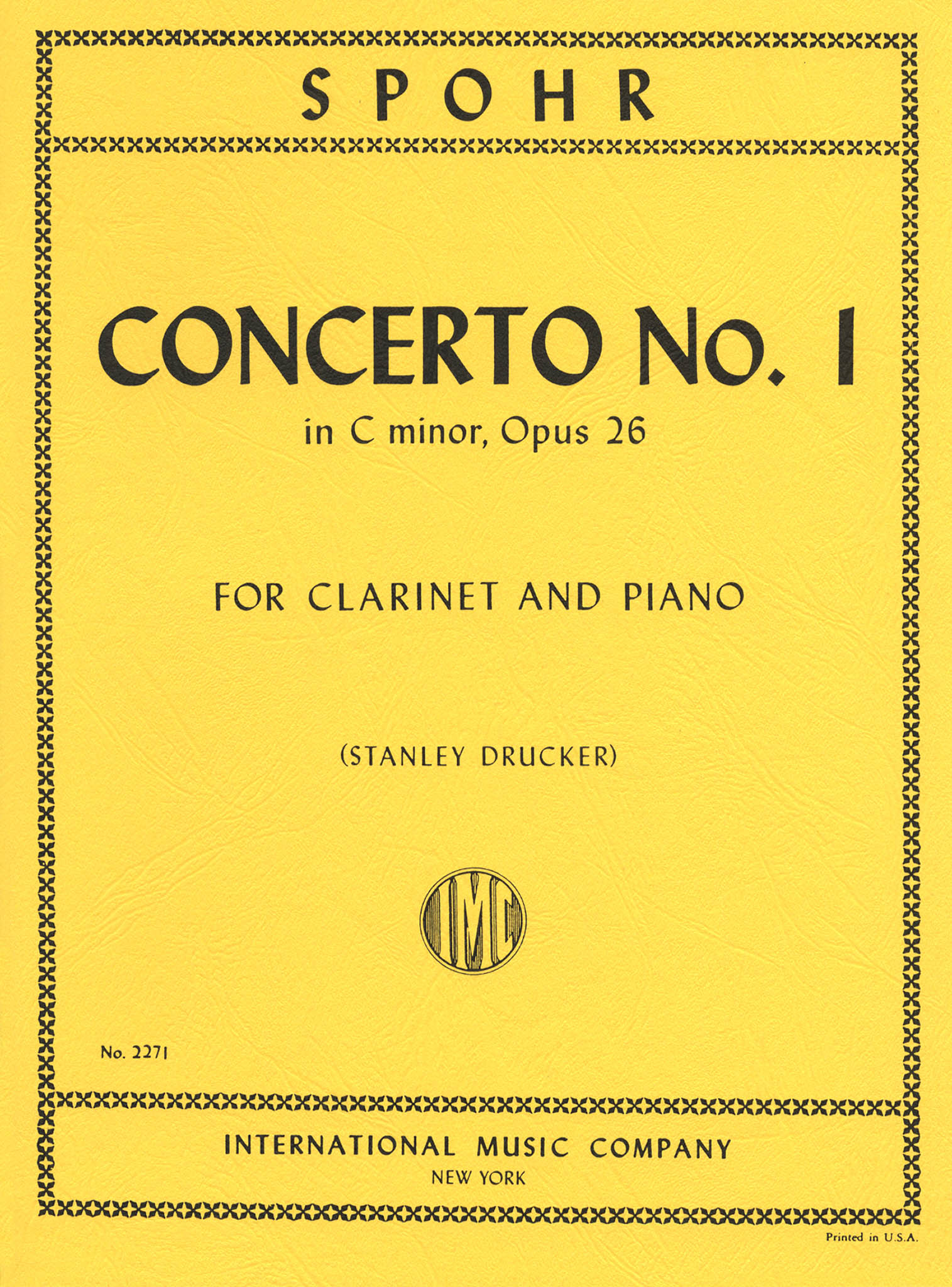 Clarinet Concerto No. 1 in C Minor, Op. 26 Cover