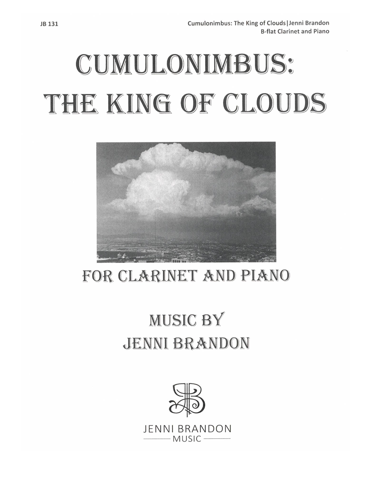 Jenni Brandon Cumulonimbus: The King of Clouds clarinet & piano Cover