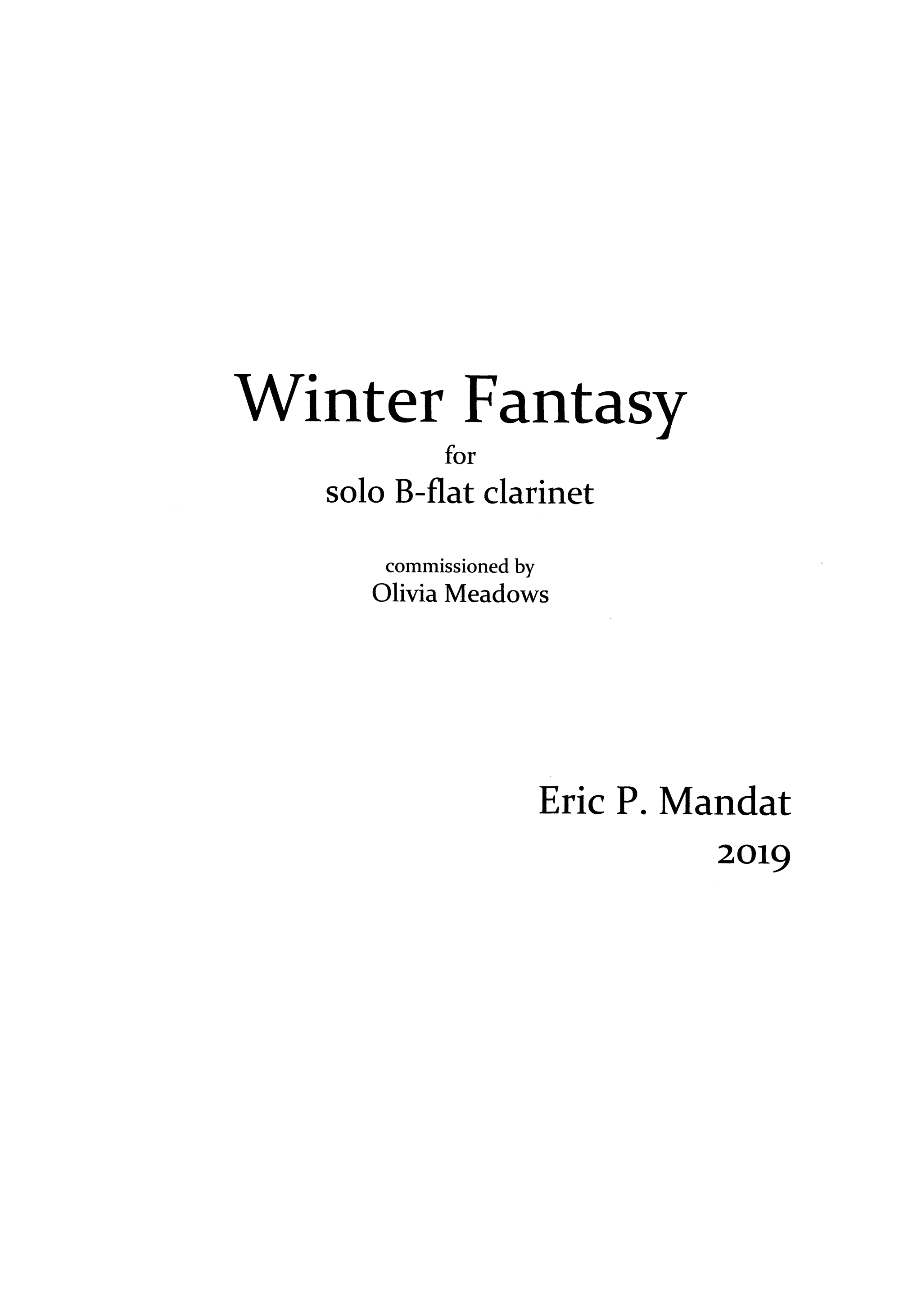 Mandat Winter Fantasy Cover