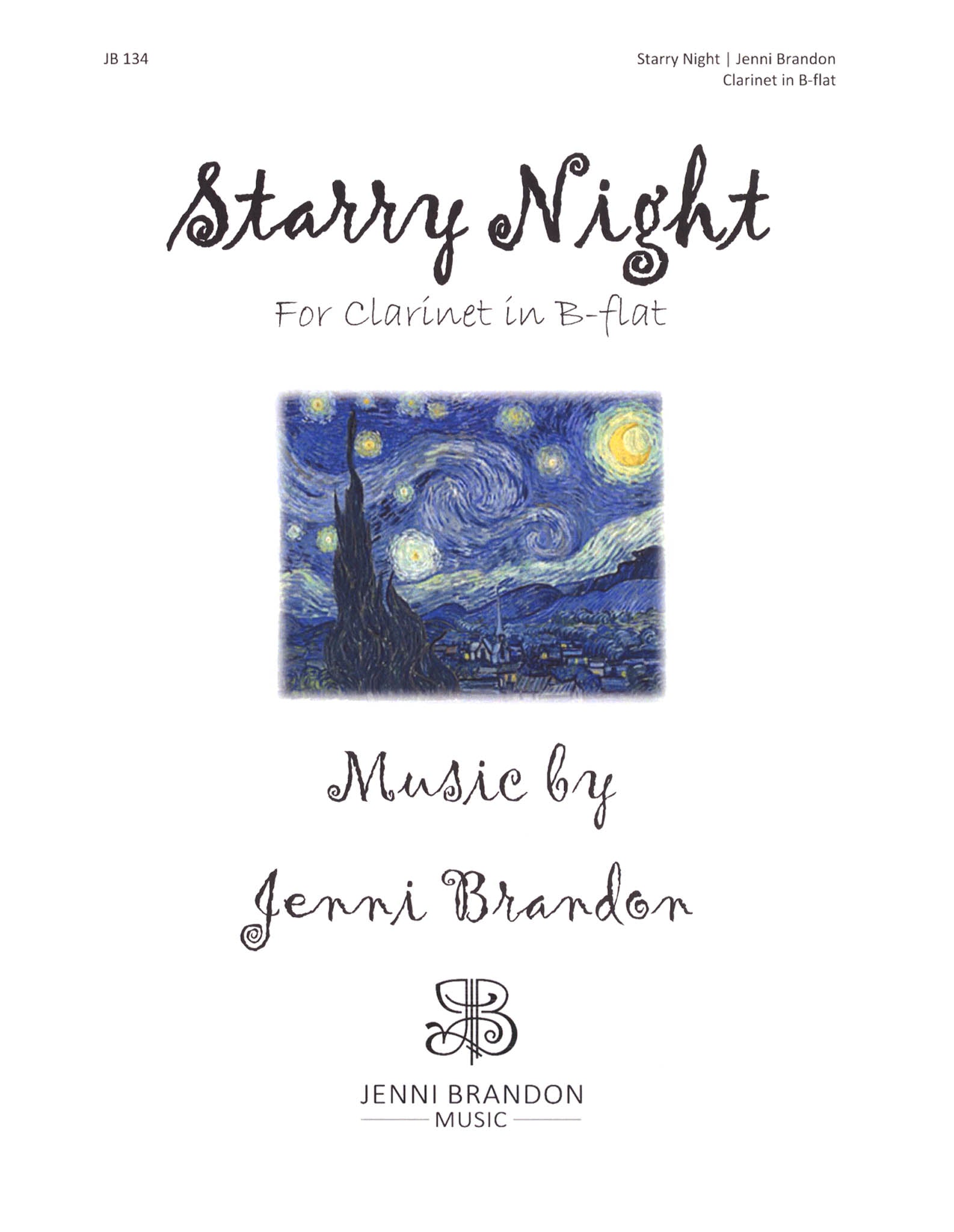 Jenni Brandon Starry Night unaccompanied clarinet Cover