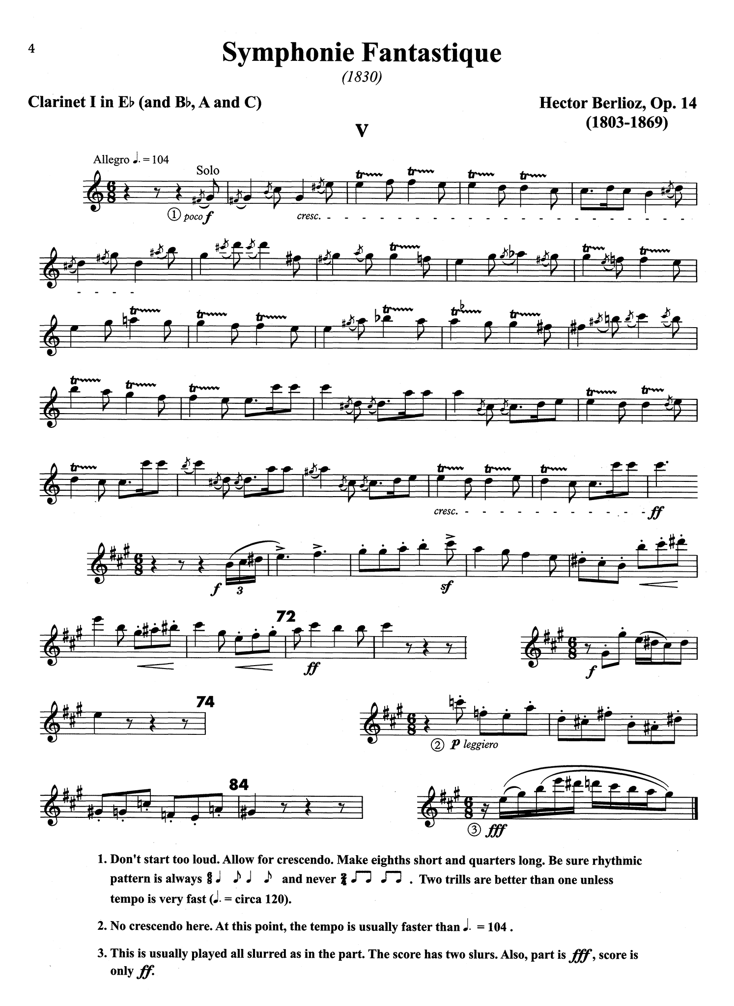 Orchestral Studies for the E-flat Clarinet Page 4