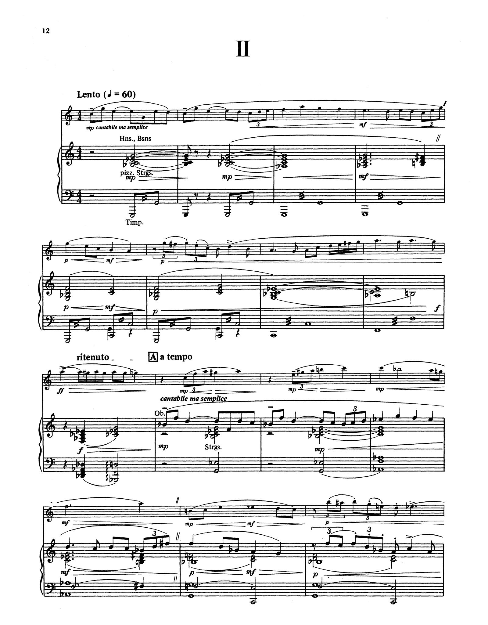 Arnold Clarinet Concerto No. 2, Op. 115 piano reduction - Movement 2