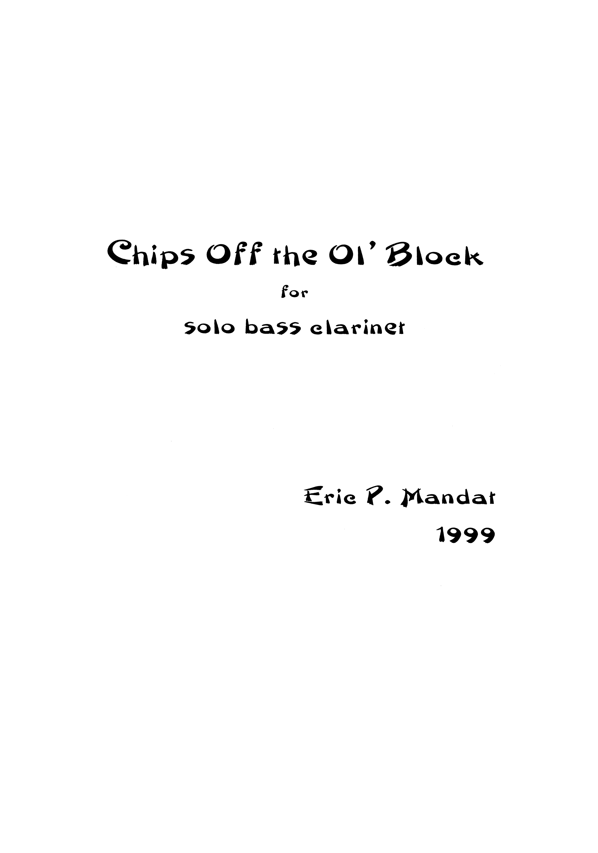 Mandat Chips Off the Ol’ Block Cover