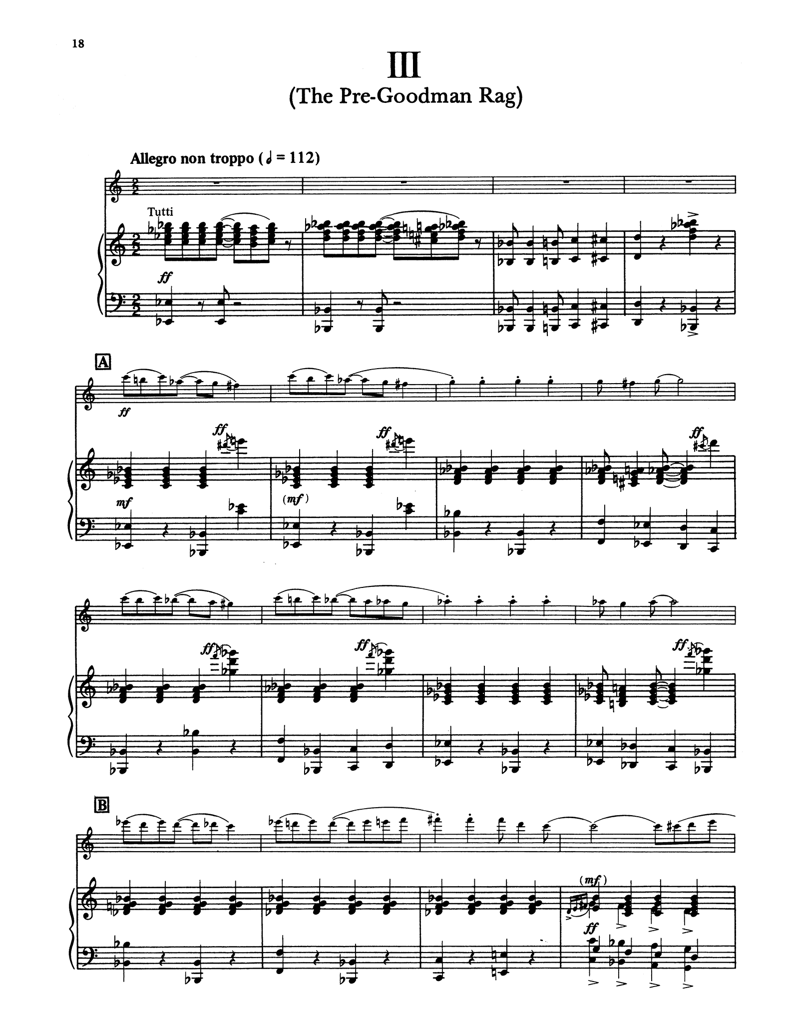 Arnold Clarinet Concerto No. 2, Op. 115 piano reduction - Movement 3