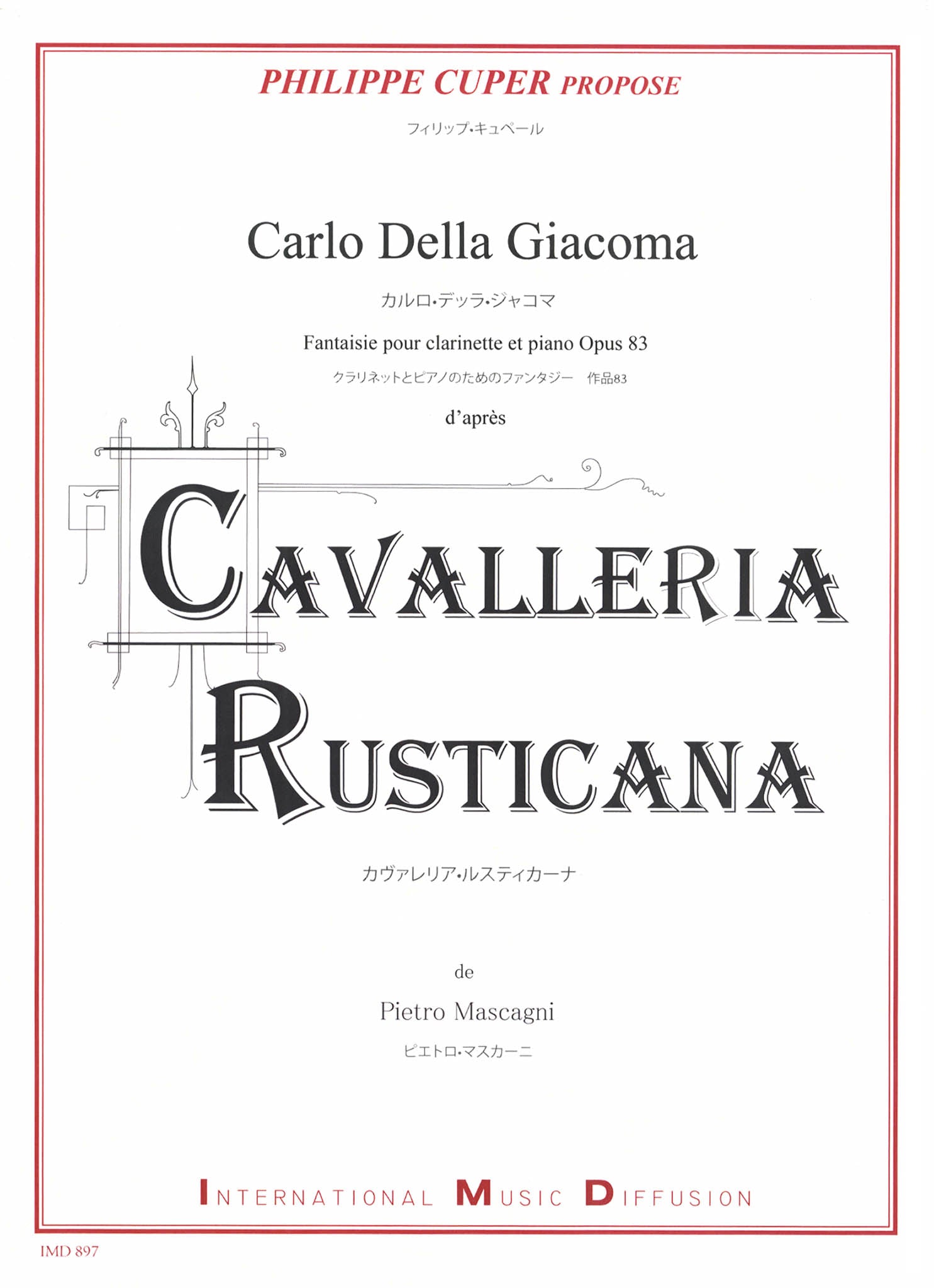 Giacoma Fantasia Cavalleria rusticana Op. 83 Cover