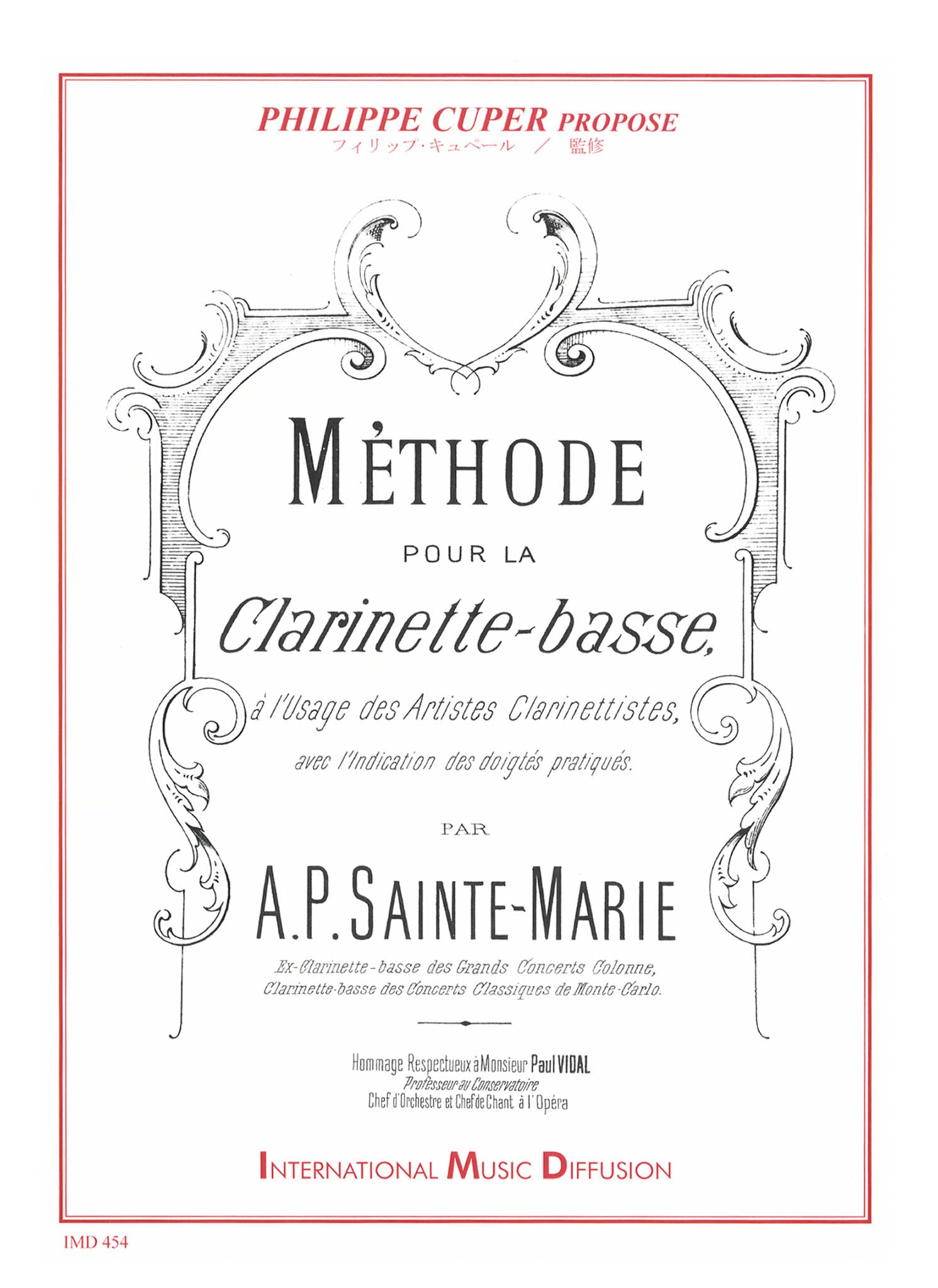 A. Pierre Sainte-Marie Bass Clarinet Method cover