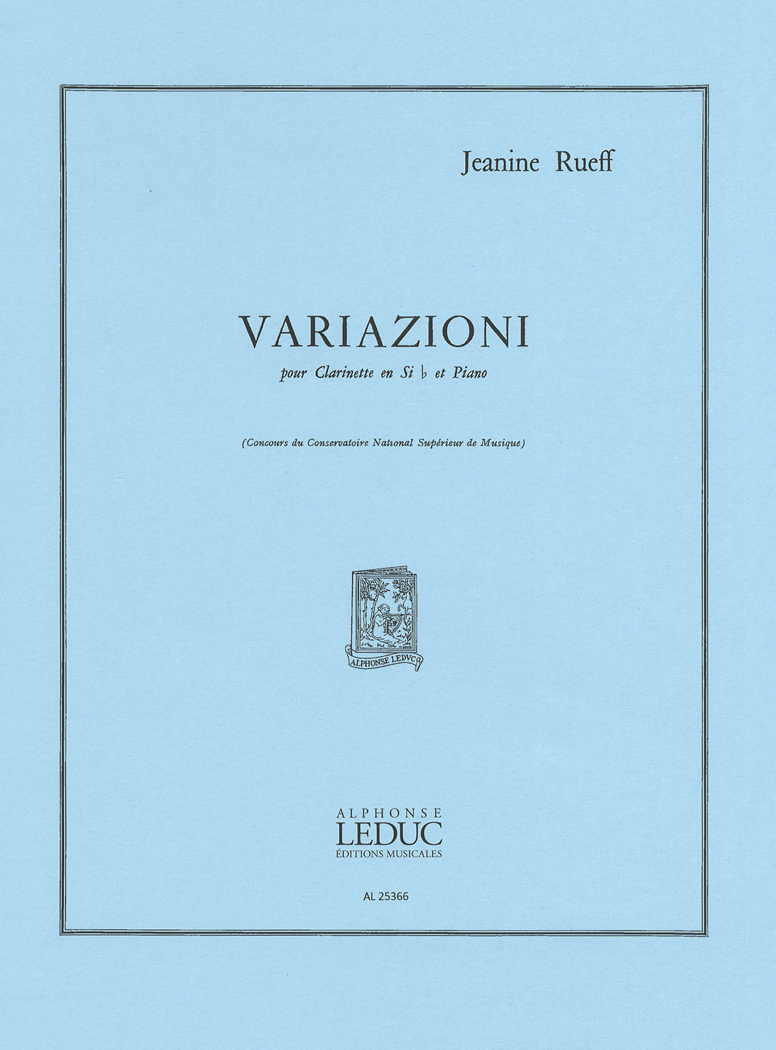 Jeanine Rueff Variazioni clarinet and piano cover