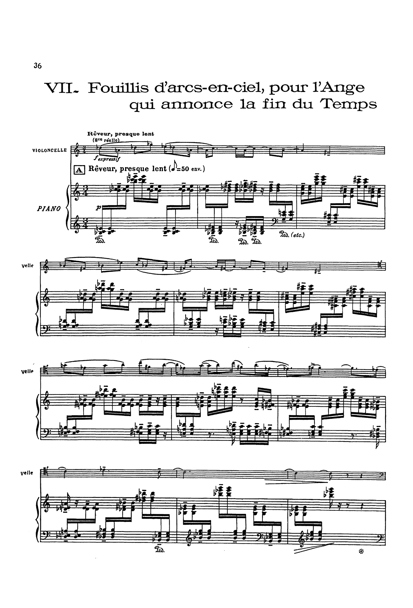 Messiaen Quatuor pour la fin du temps mini score - Movement 7