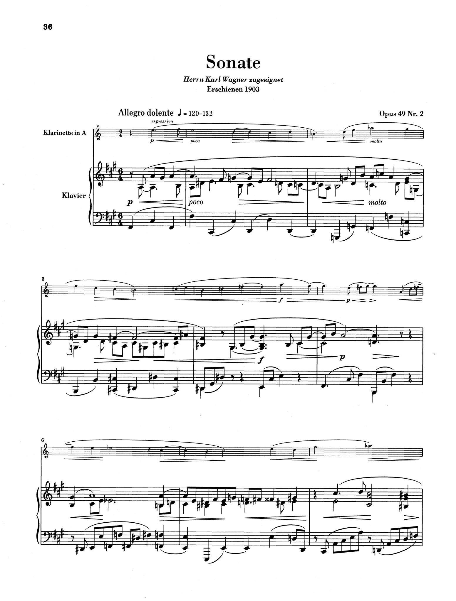 Sonata in F-sharp Minor, Op. 49 No. 2 - Movement 1