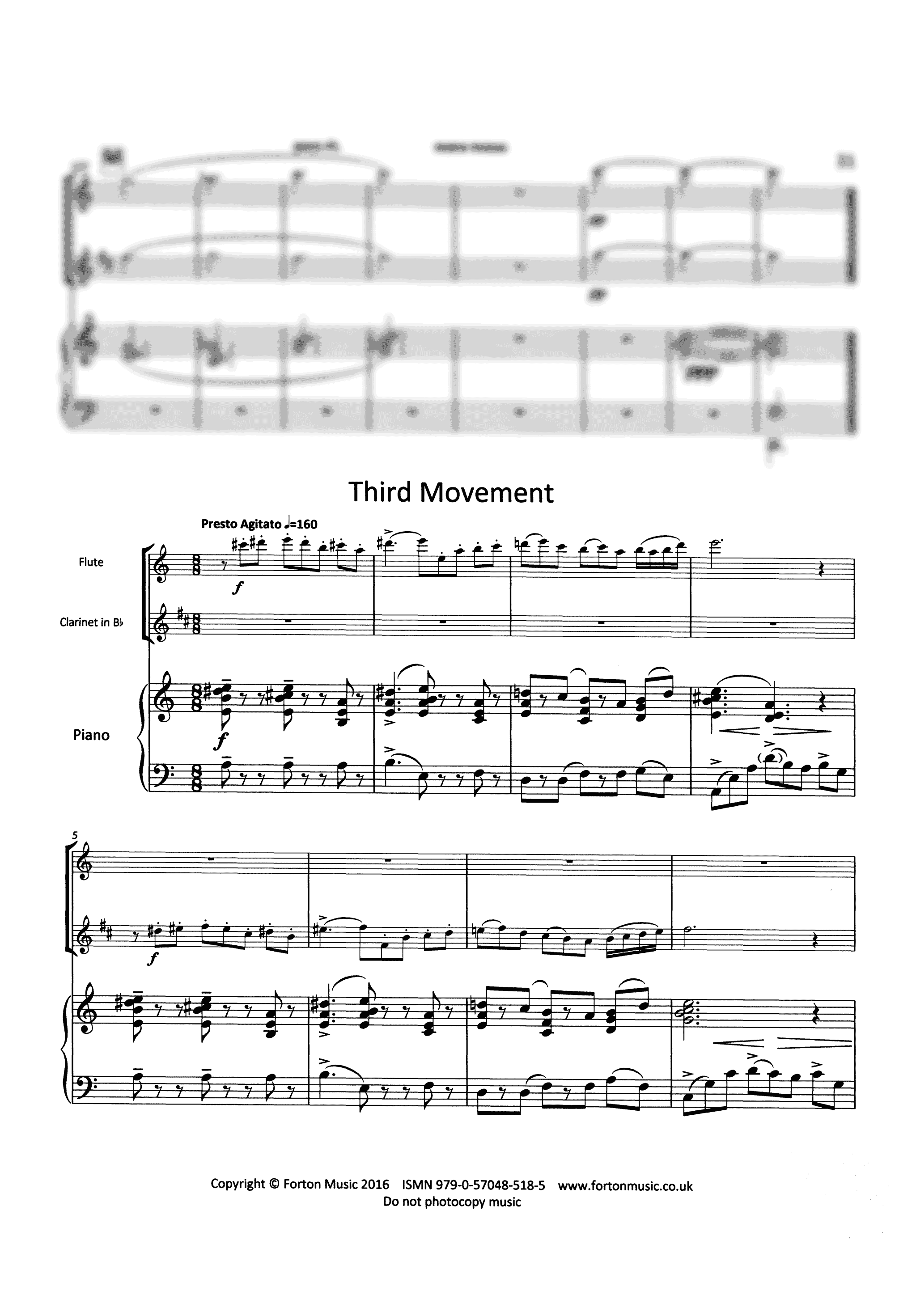 Bridgewater Double Concerto for Flute & Clarinet piano reduction - Movement 3