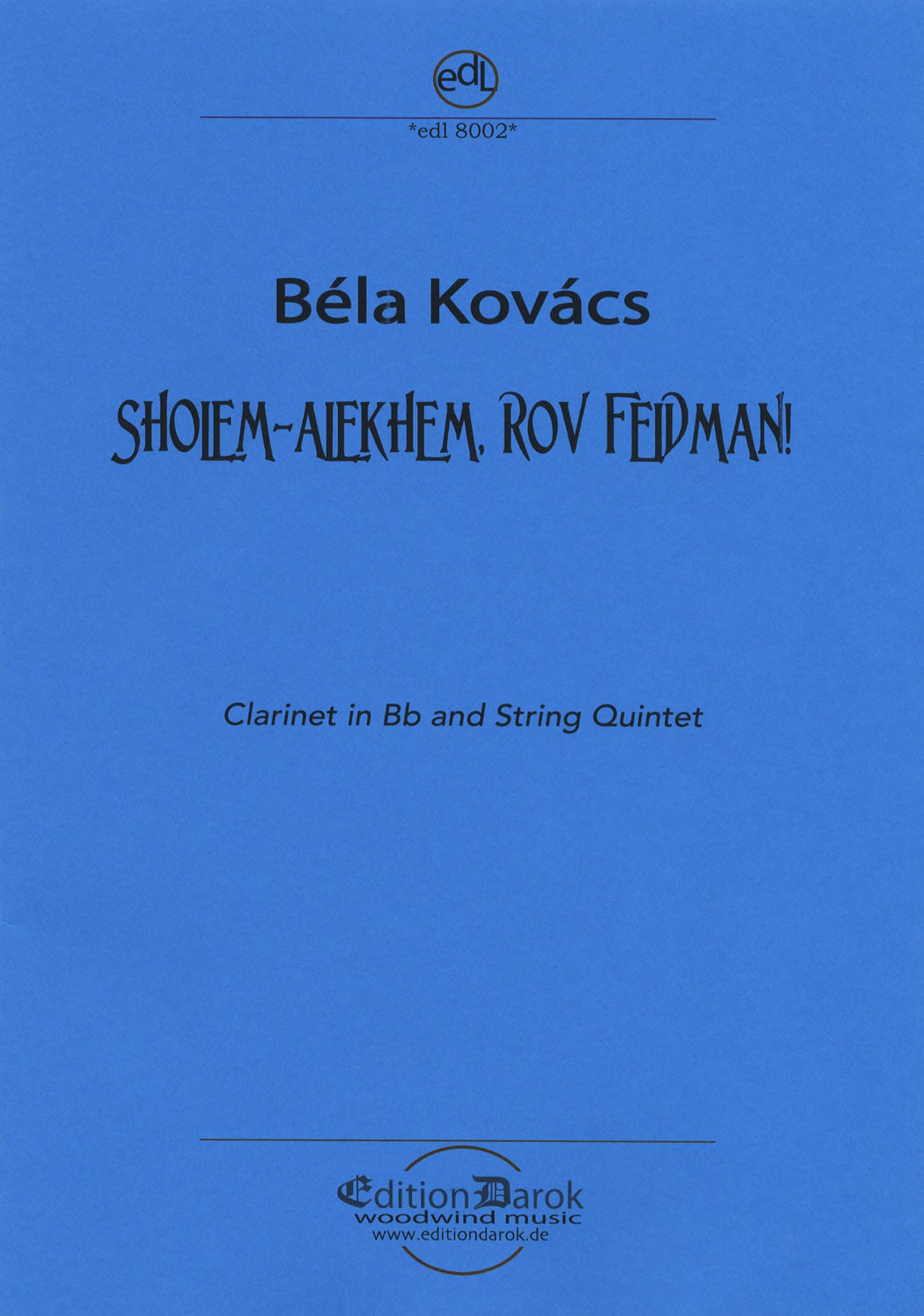 Kovács Sholem-Alekhem, rov Feidman! Cover