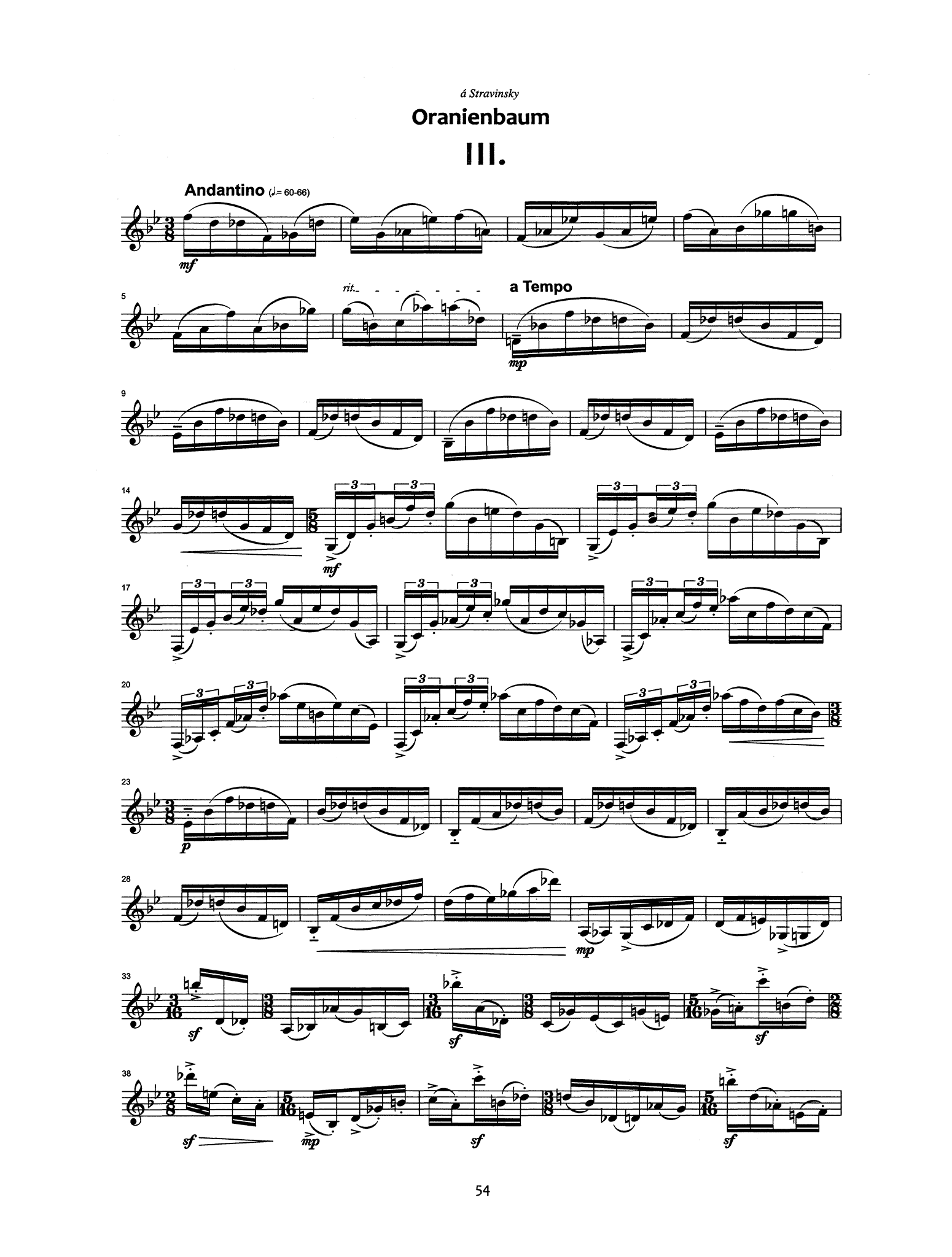 Gregor Kovačič Clarinetum Clarinet Concert Etude #3: a Stravinsky