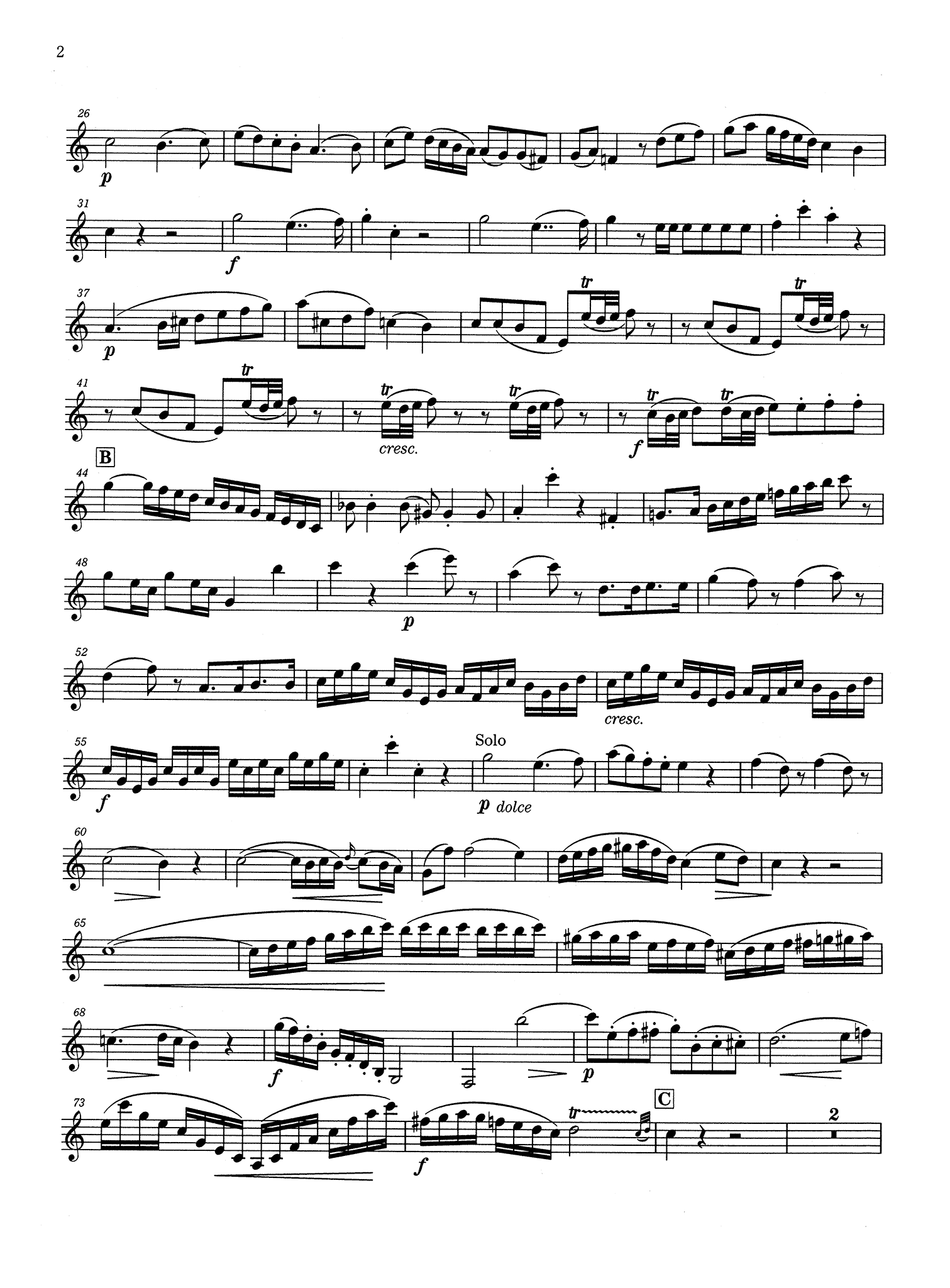 Mozart Concerto K. 622 A Clarinet solo part