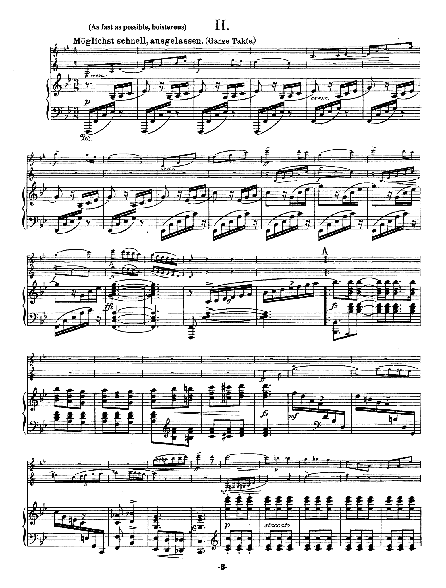 Baussnern Serenade in 4 Movements clarinet violin piano trio - Movement 2