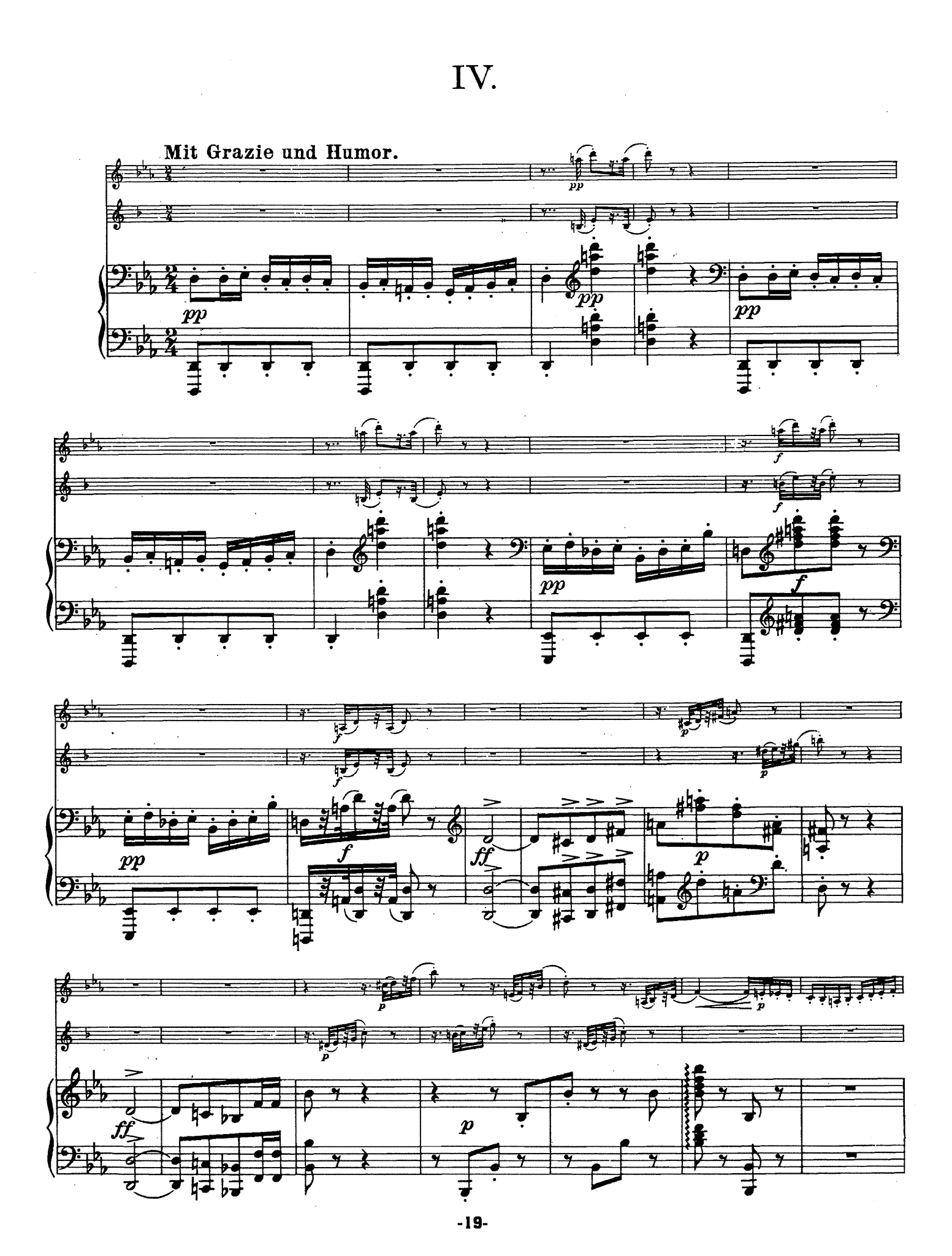 Baussnern Serenade in 4 Movements clarinet violin piano trio - Movement 4