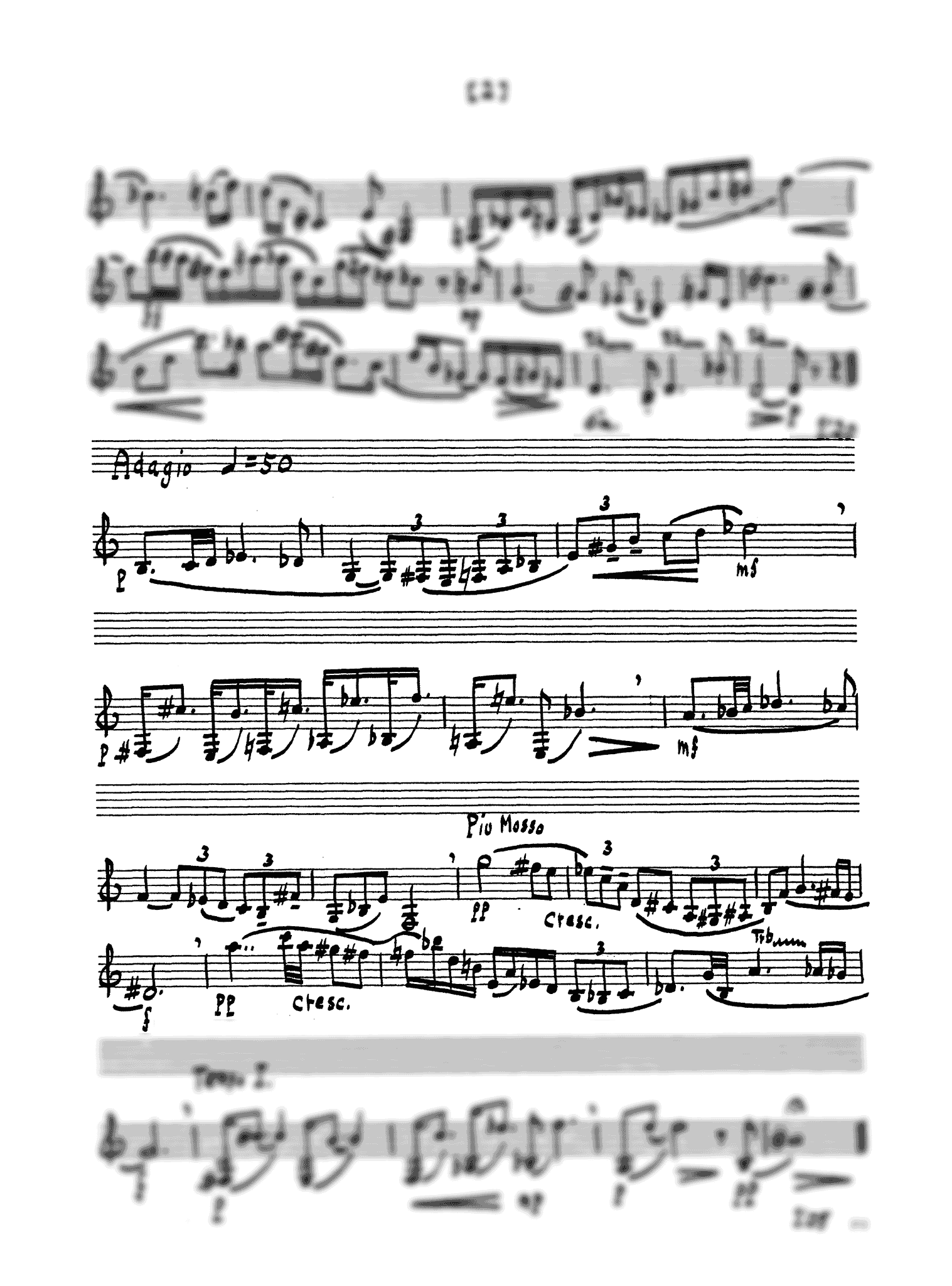 Kibbe Three Pieces for Solo Clarinet - Movement 2