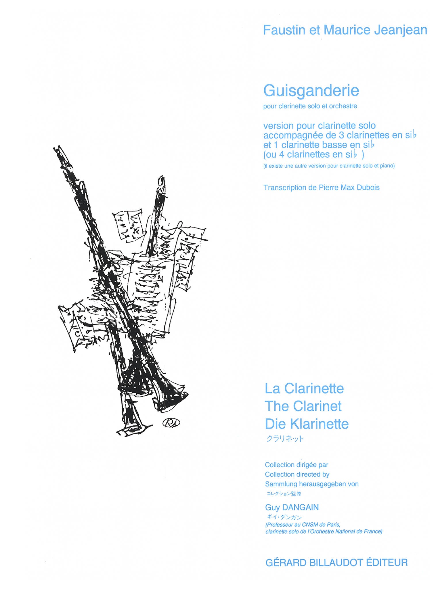 Faustin & Maurice Jeanjean Guisganderie clarinet quintet arrangement cover