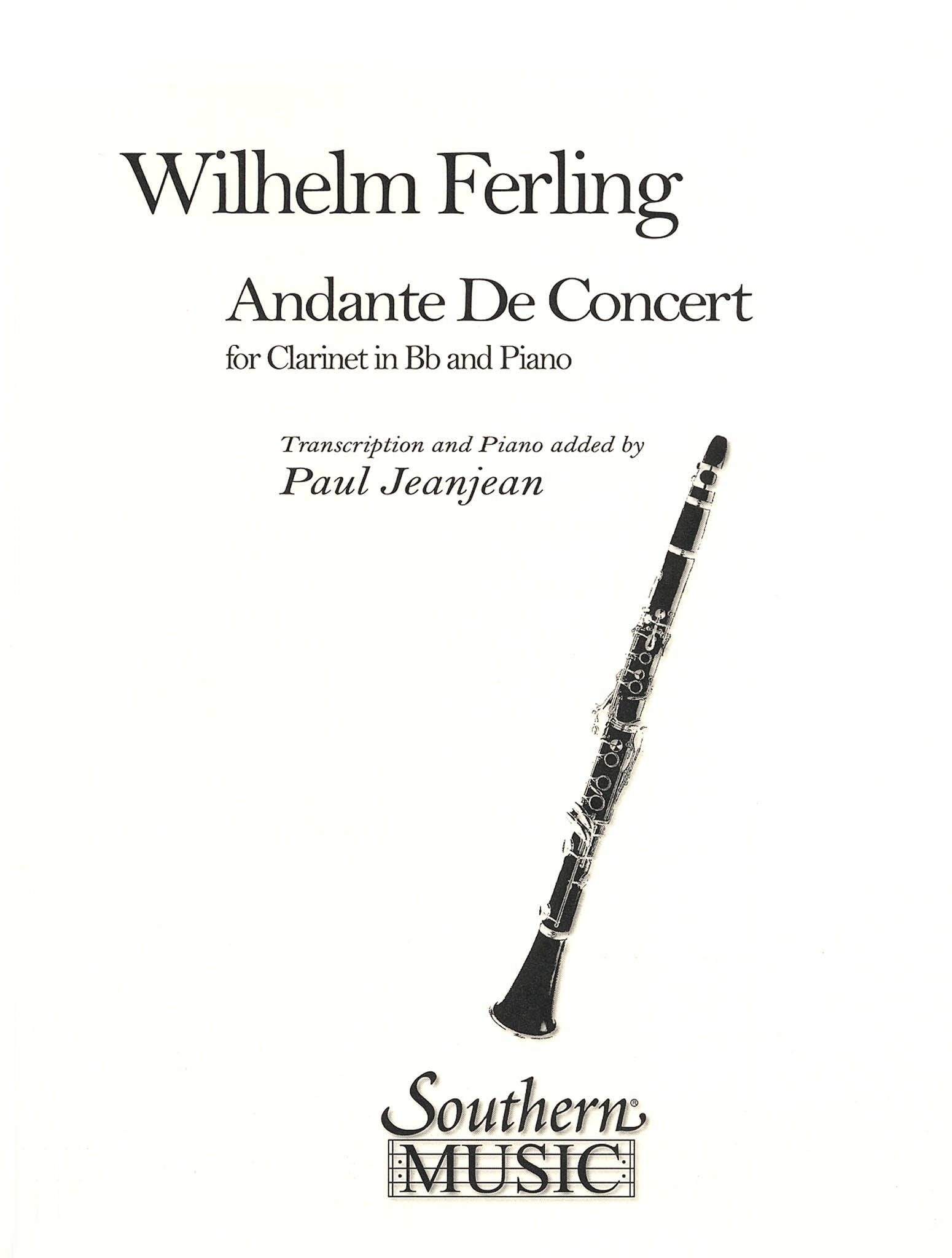 Ferling Andante de concert, from 48 Études, Op. 31 No. 27 arranged by Jeanjean for clarinet & piano cover