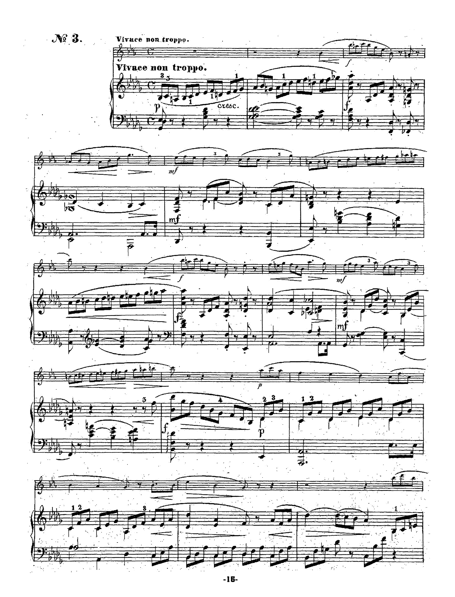Winding Three Fantasy Pieces, Op. 19 for clarinet & piano - Movement 3