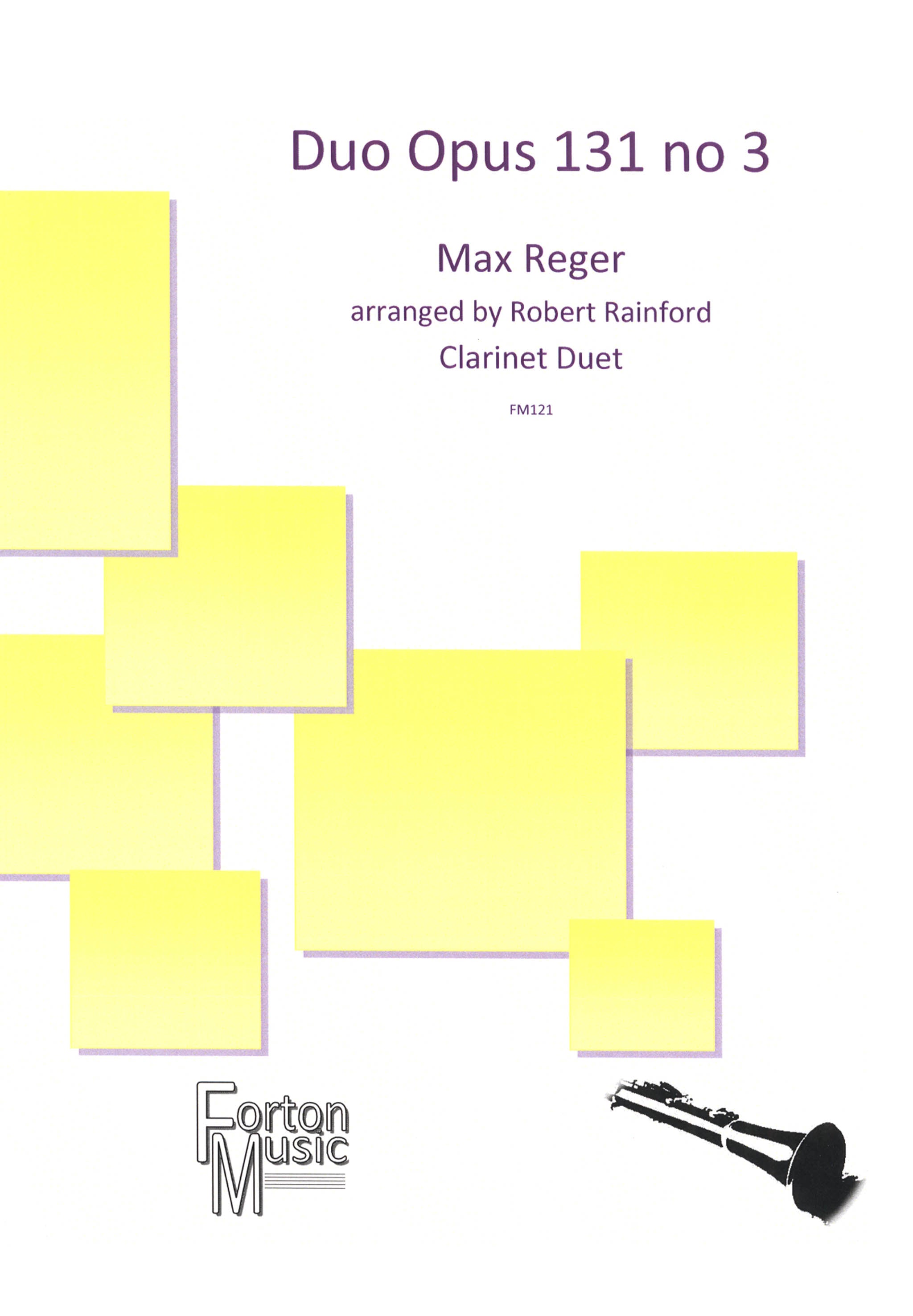Reger Duo in Old Style, Op. 131b No. 3 clarinet duet cover