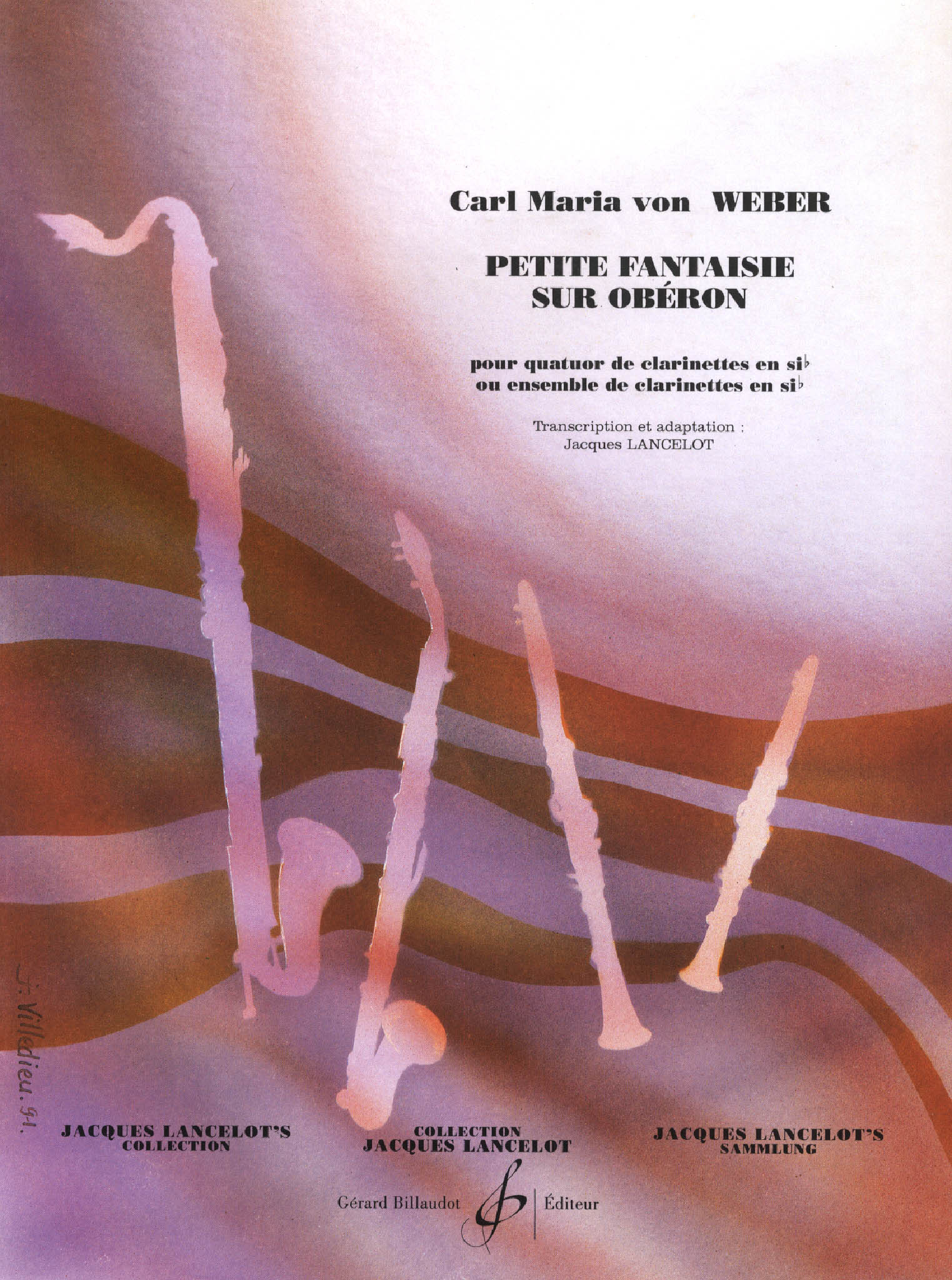 Weber Petite fantaisie sur Oberon clarinet quartet arrangement Lancelot cover