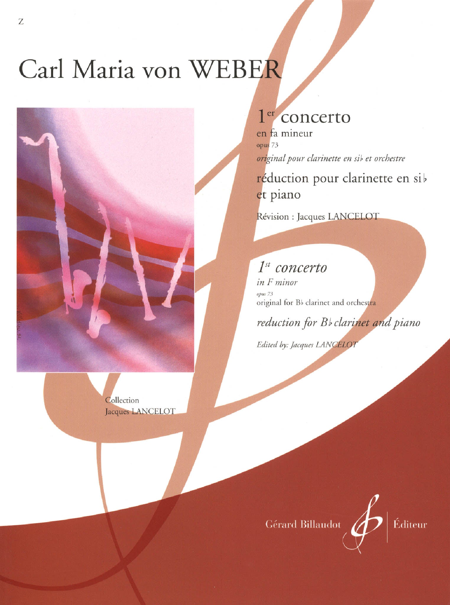 Weber Clarinet Concerto No. 1, Op. 73 Cover