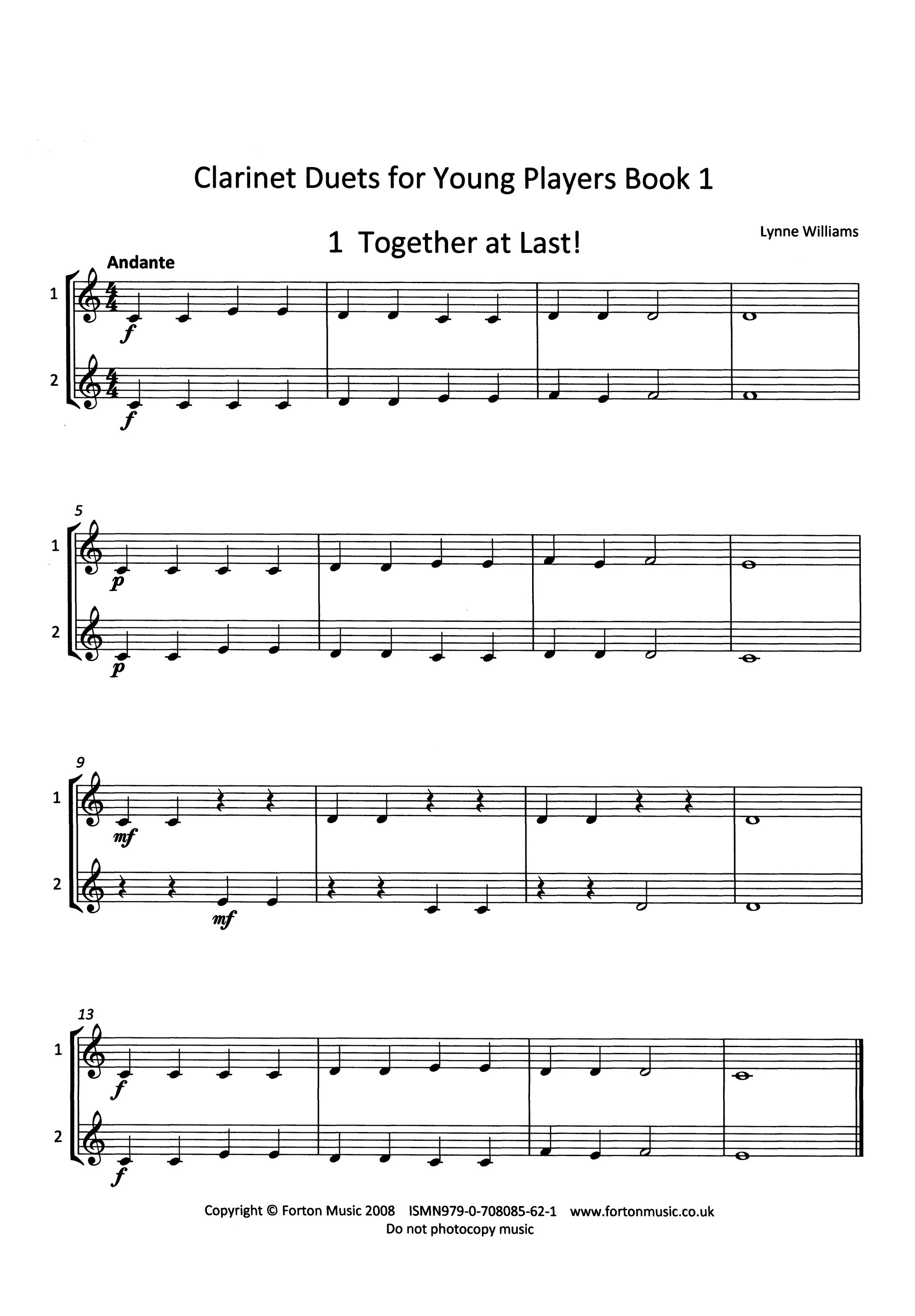 Clarinet Duets for Young Players, Book 1 Page2