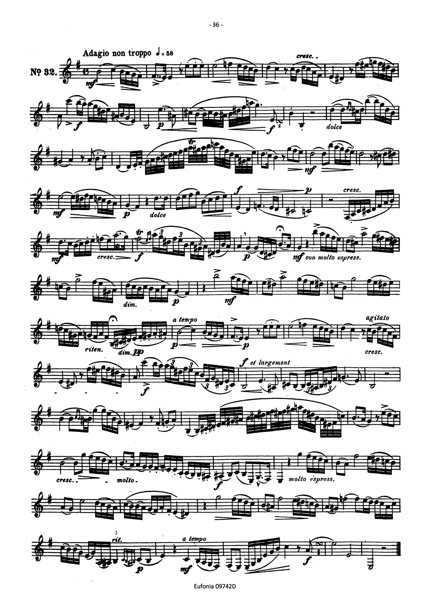 40 Études for Clarinet Page 36