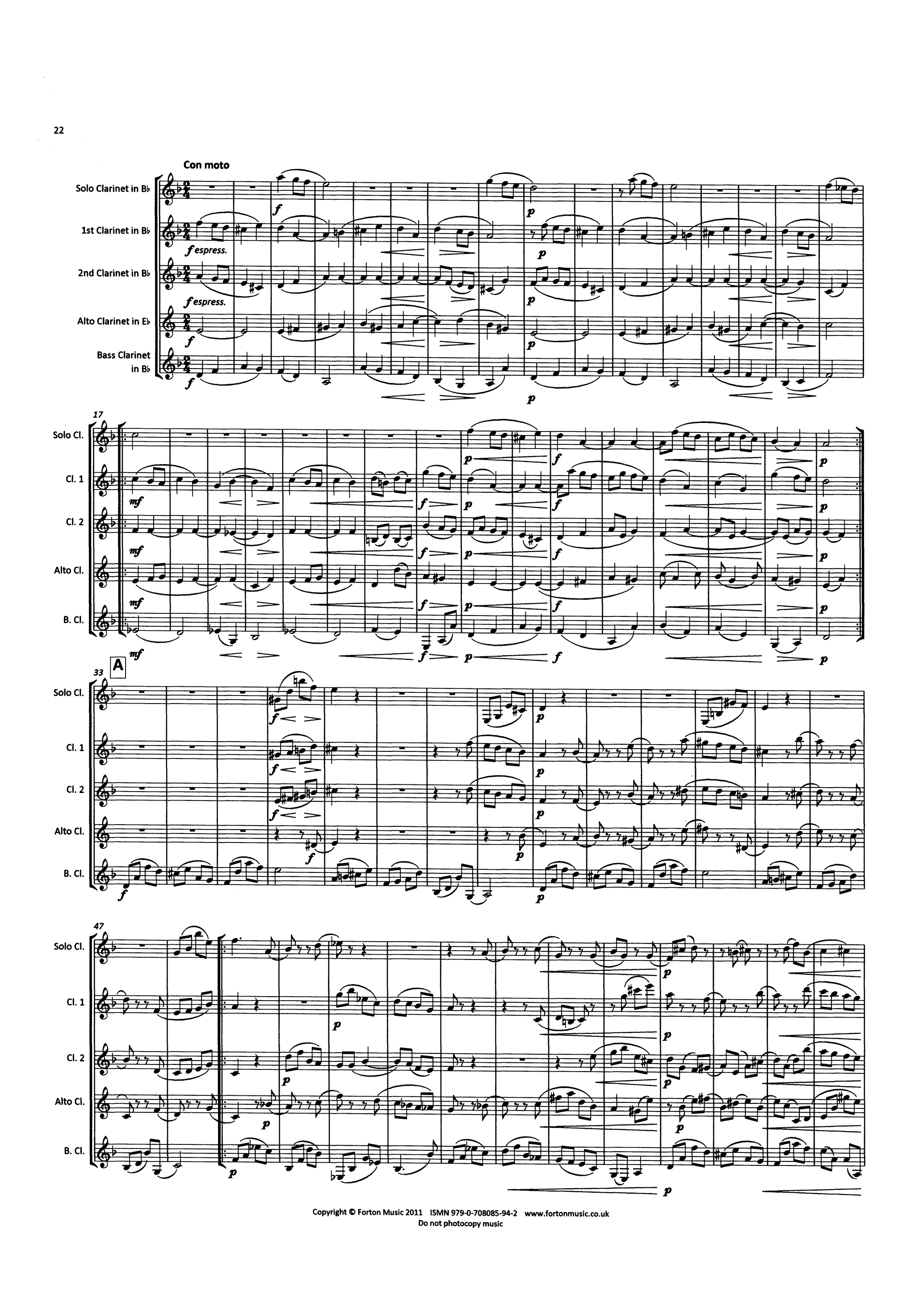 Clarinet Quintet, Op. 115 - Movement 4