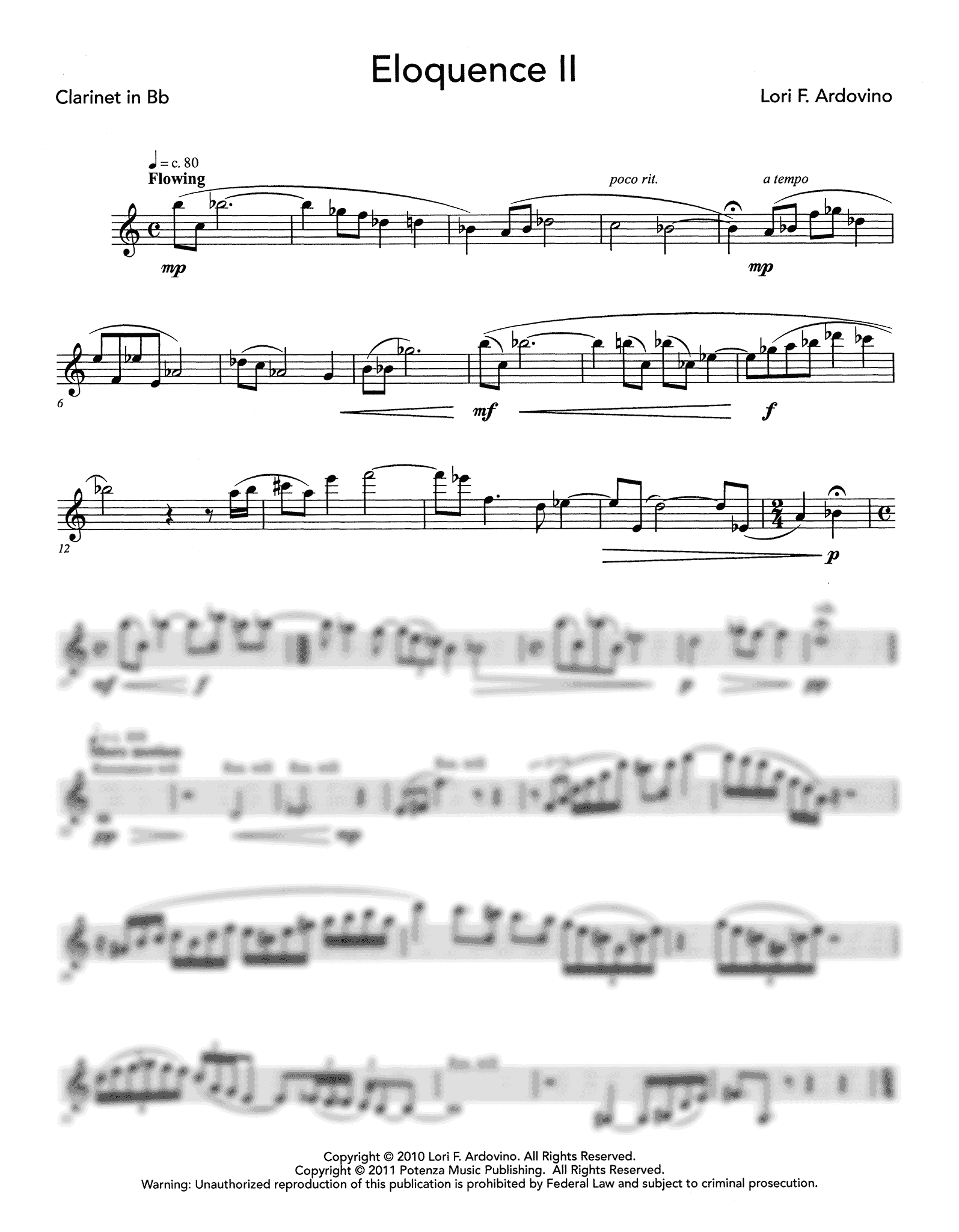 Ardovino Eloquence II unaccompanied clarinet page 1